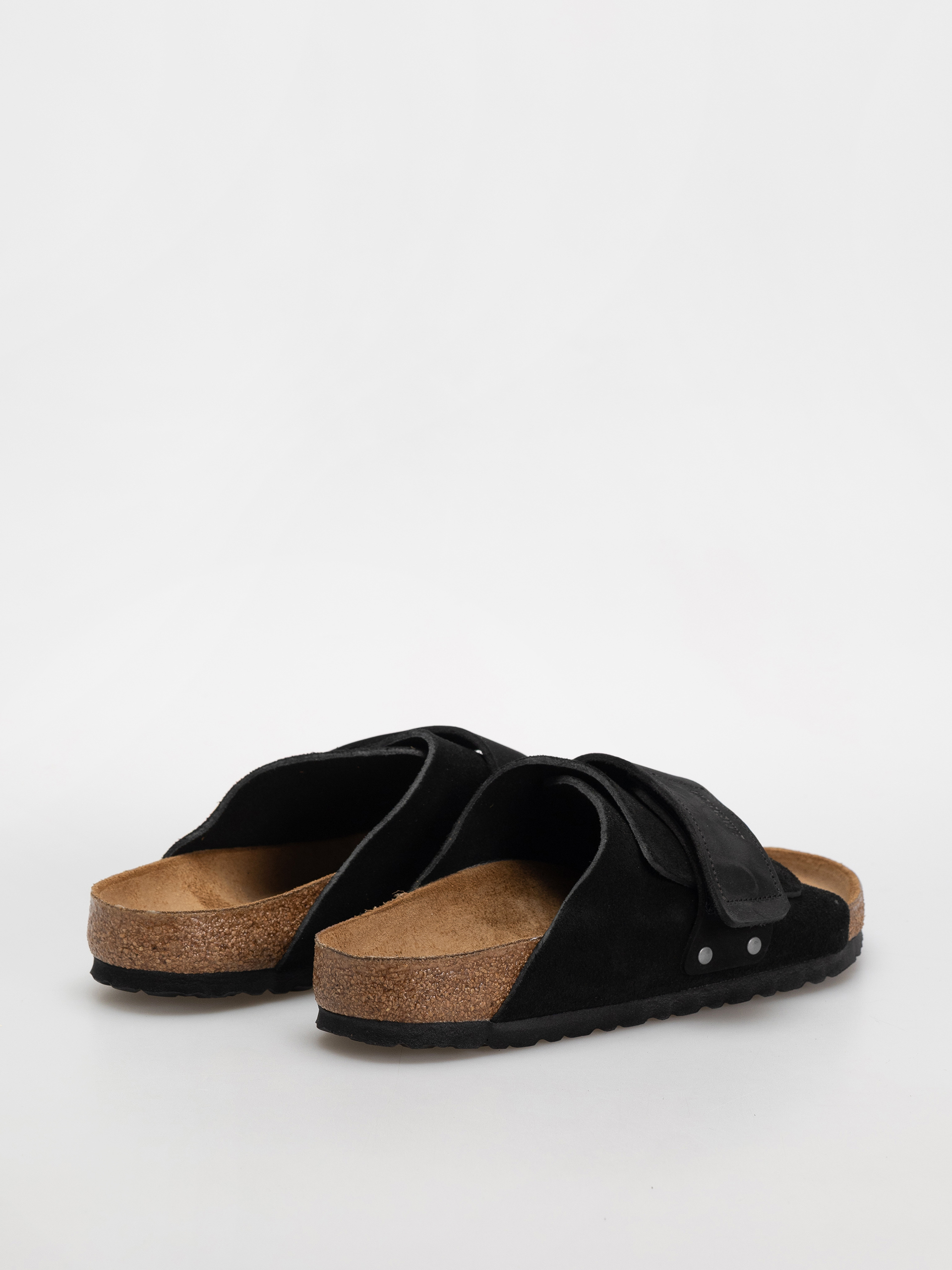 Klapki Birkenstock Kyoto Nubuck Suede Leather Regular (black)