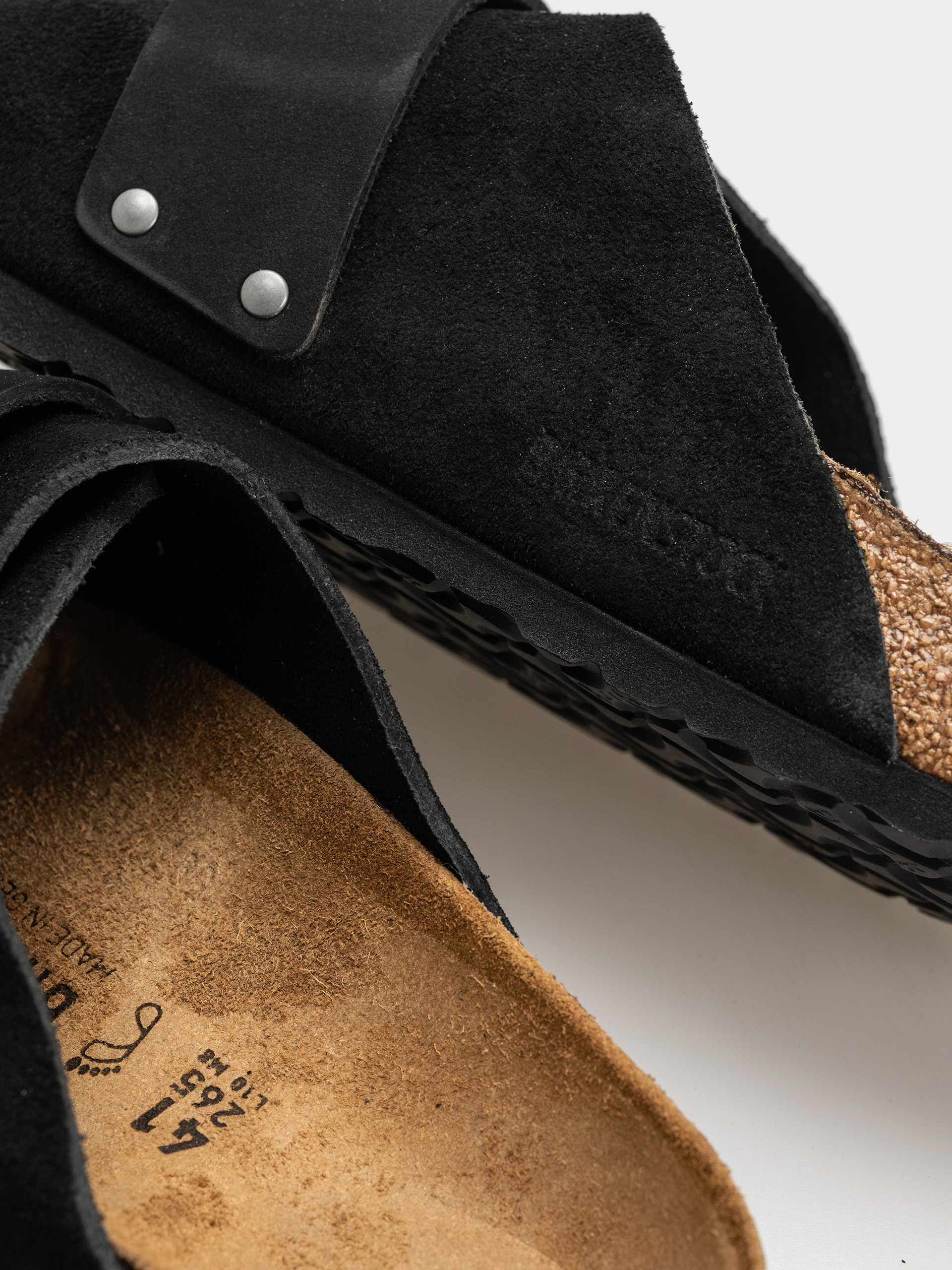 Klapki Birkenstock Kyoto Nubuck Suede Leather Regular (black)