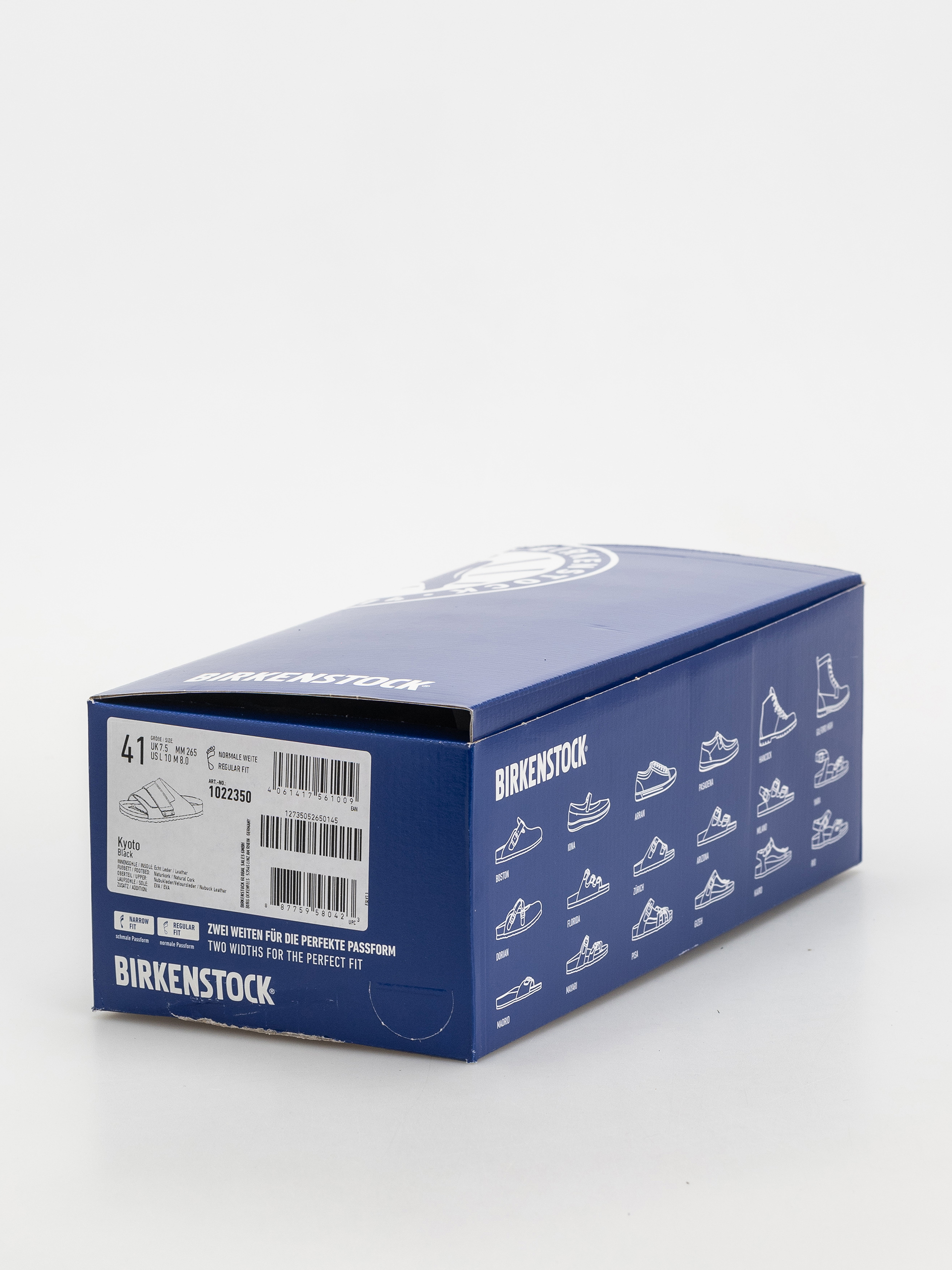 Klapki Birkenstock Kyoto Nubuck Suede Leather Regular (black)