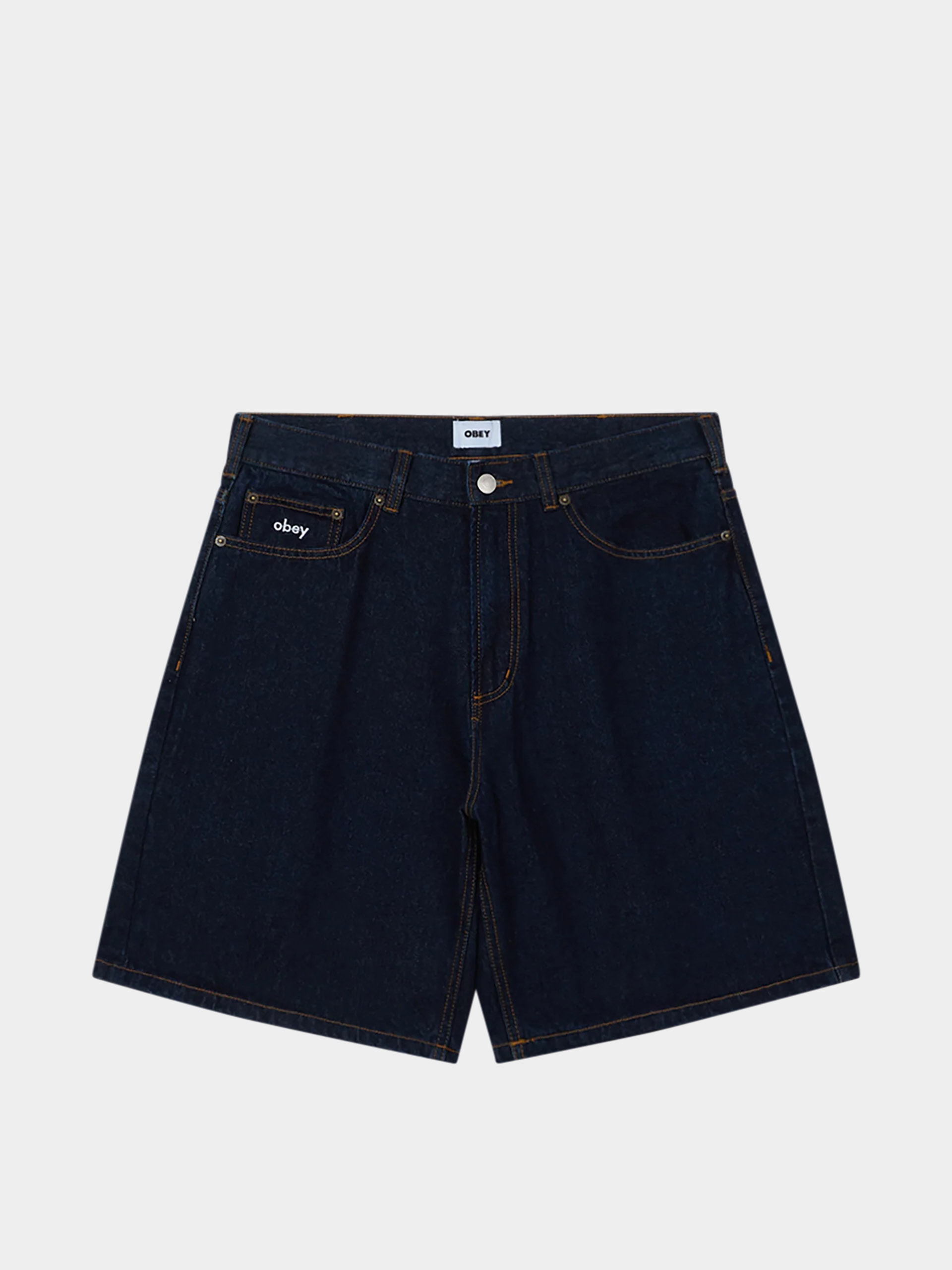 Szorty OBEY Bigwig Baggy Denim (rinse indigo)