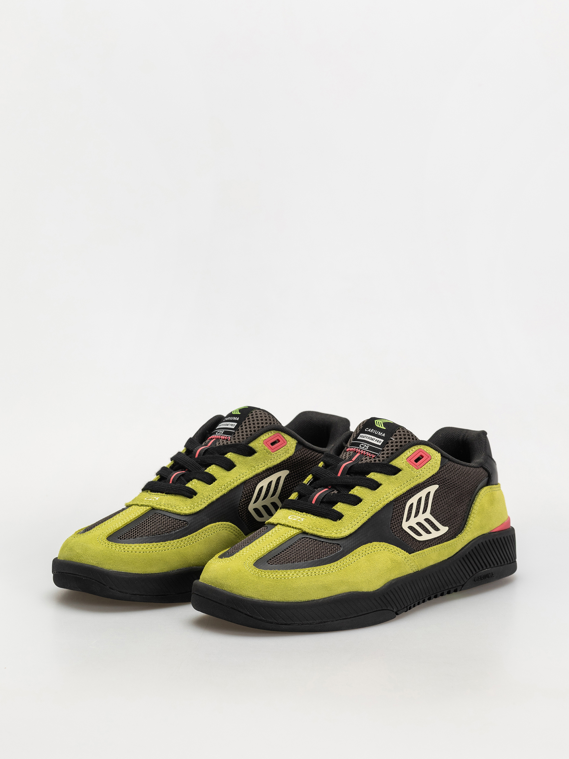 Buty Cariuma Skategoat C25 Pro (lime green suede black mesh ivory logo pink)