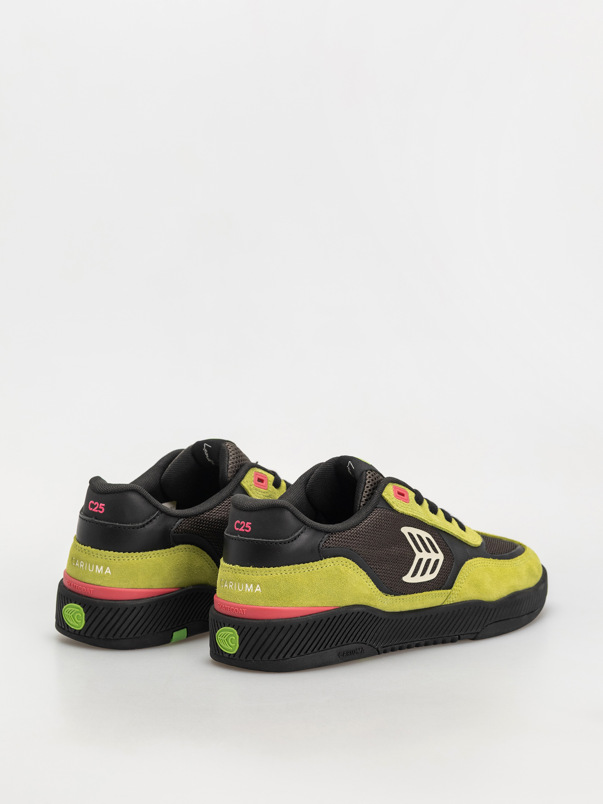 Buty Cariuma Skategoat C25 Pro (lime green suede black mesh ivory logo pink)