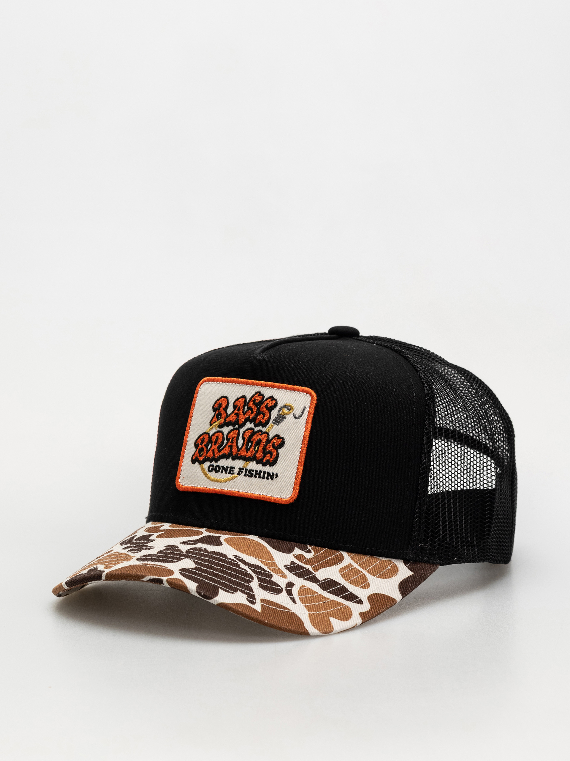 Czapka z daszkiem Brixton Bass Brains Gf Mp Trucker (camo/black)