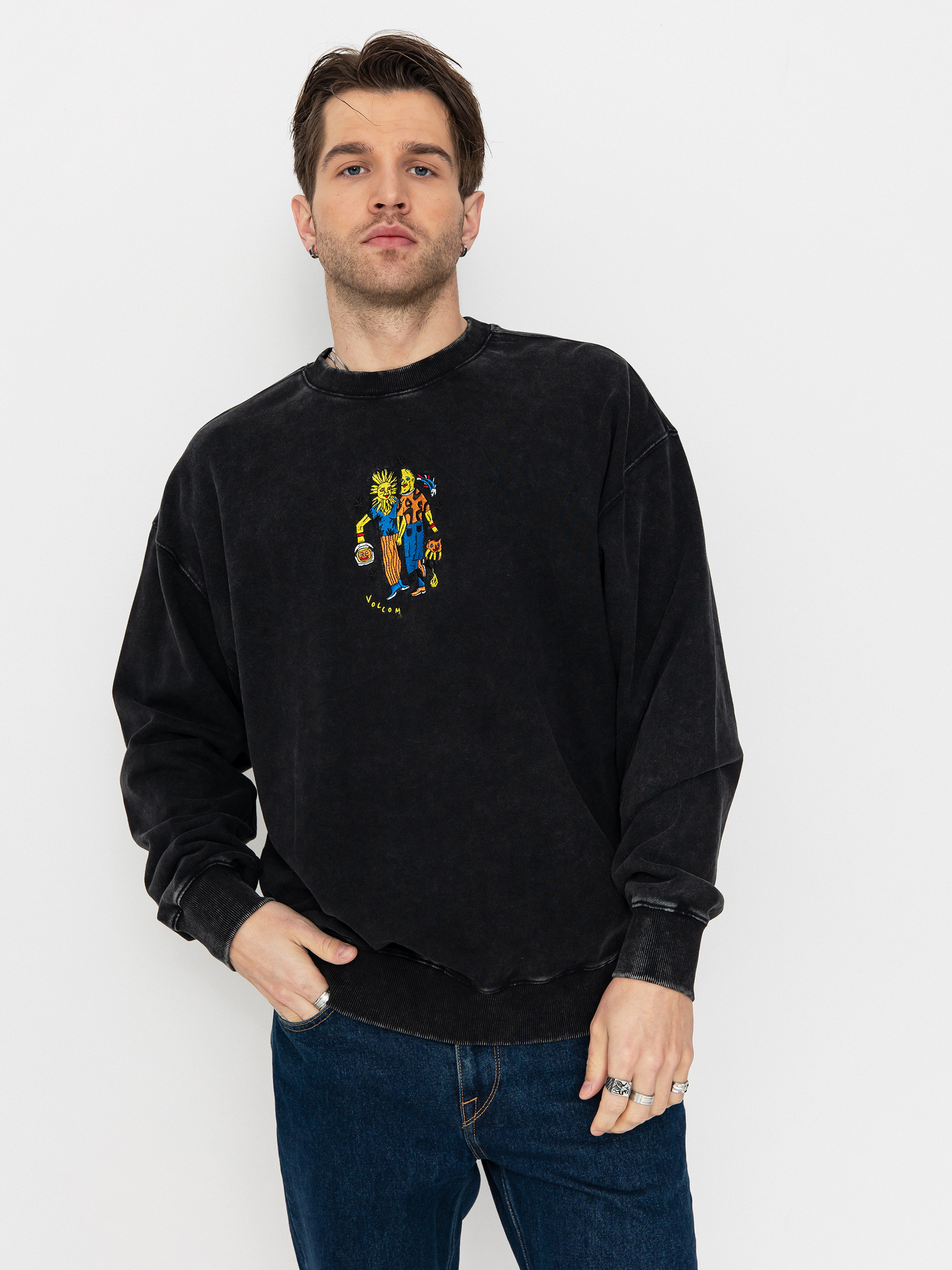 Bluza Volcom Fa Bob Mollema Crew (light acid black)