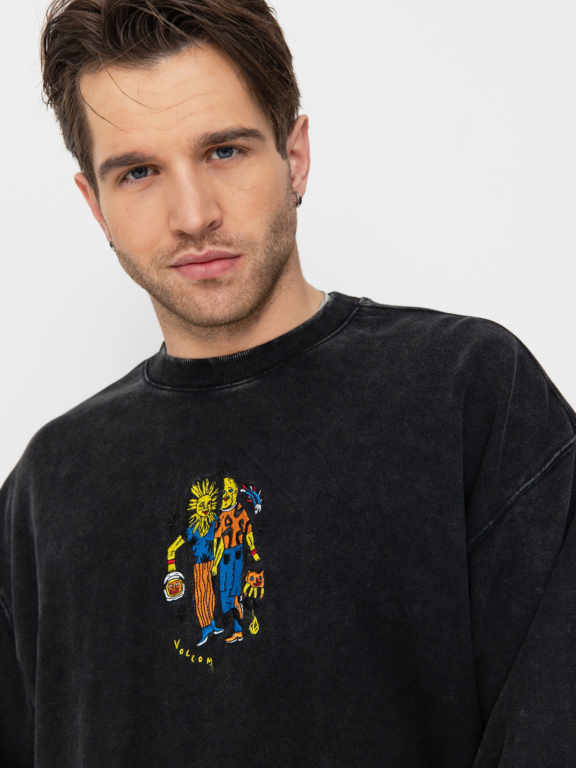 Bluza Volcom Fa Bob Mollema Crew (light acid black)