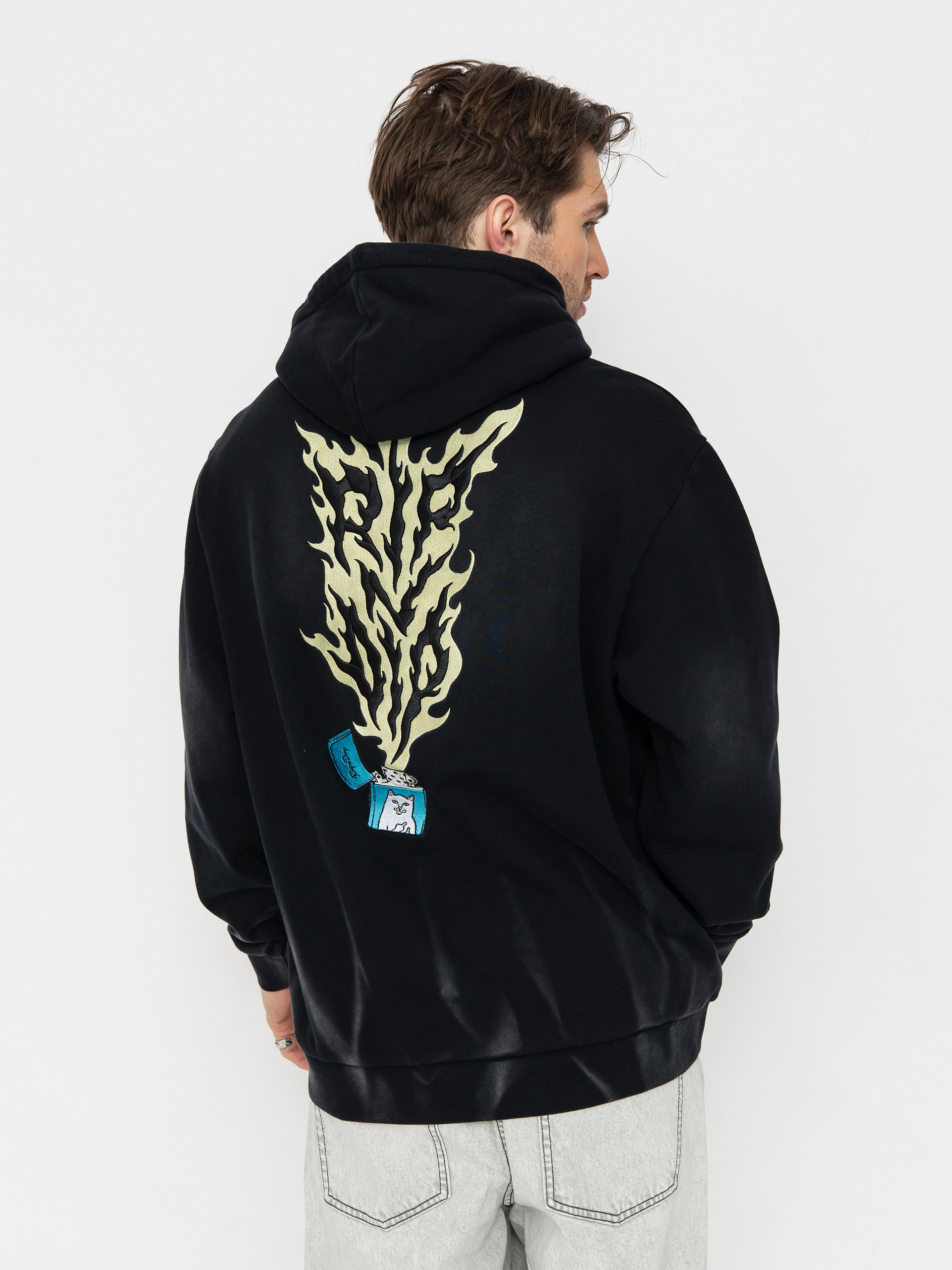 Bluza z kapturem RipNDip Ripnlit HD (black vintage wash)