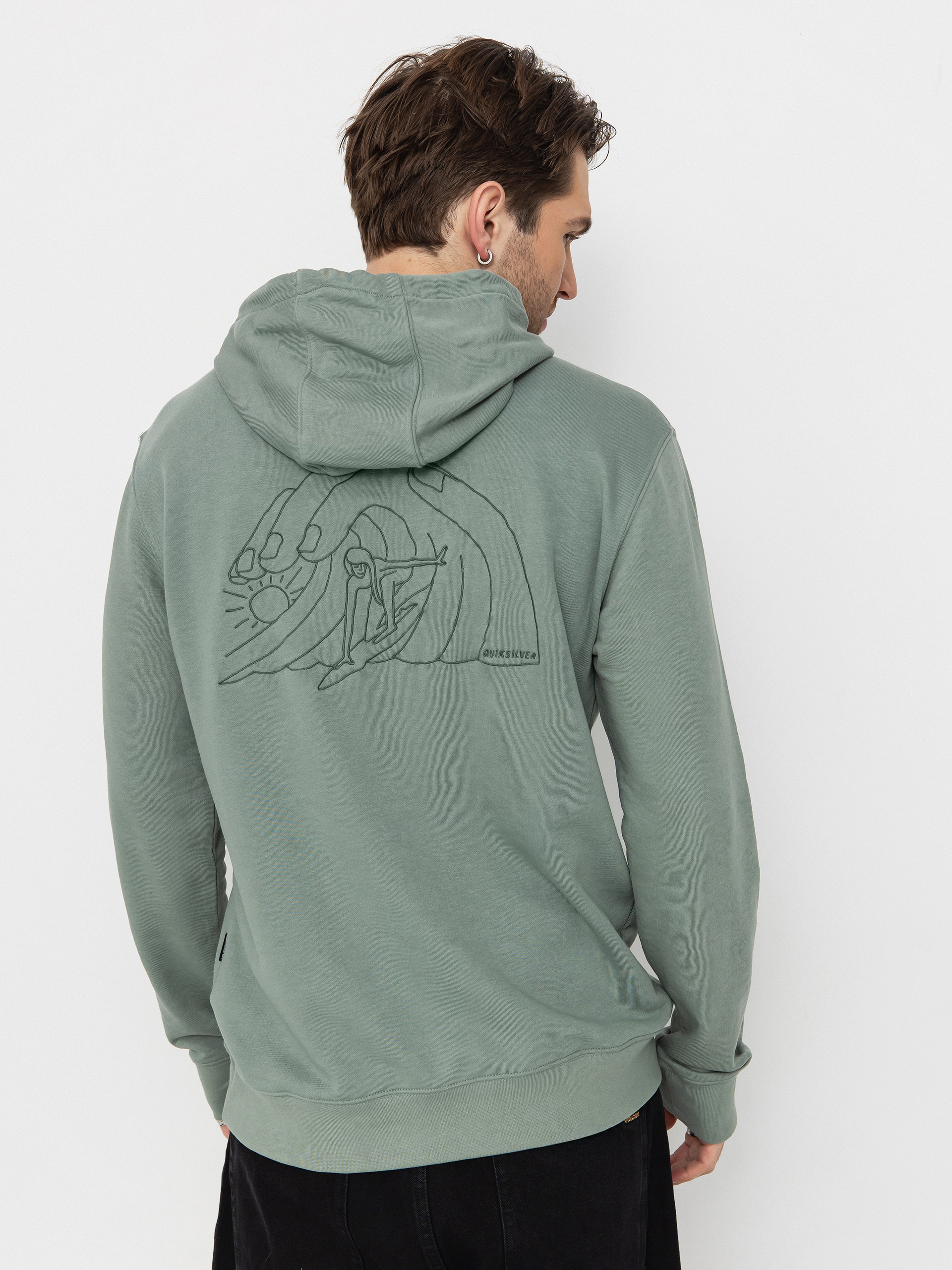 Bluza z kapturem Quiksilver Graphic Mix HD (chinois green)