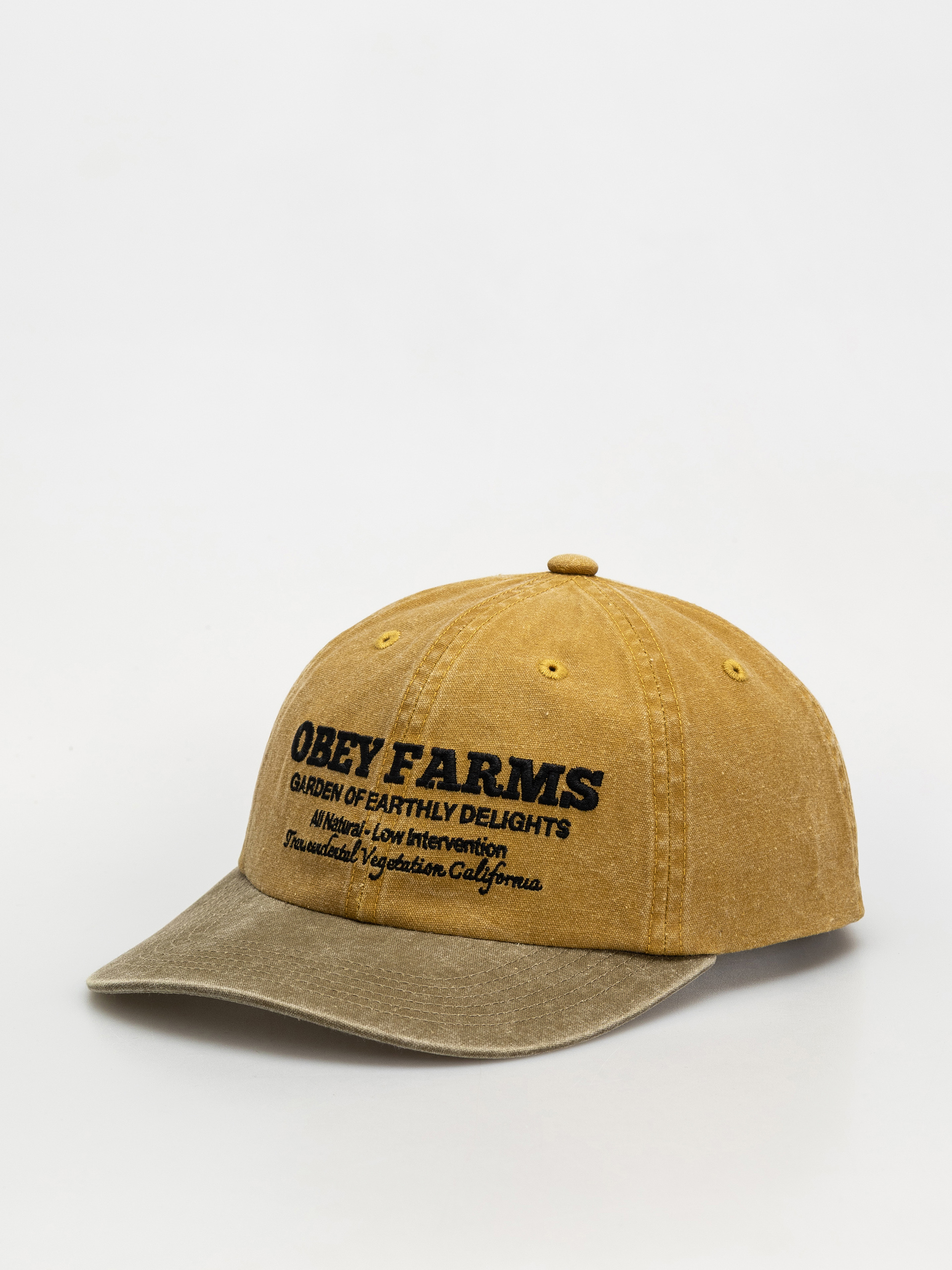 Czapka z daszkiem OBEY Pigment Obey Farms 6 Panel (pigment mustard multi)