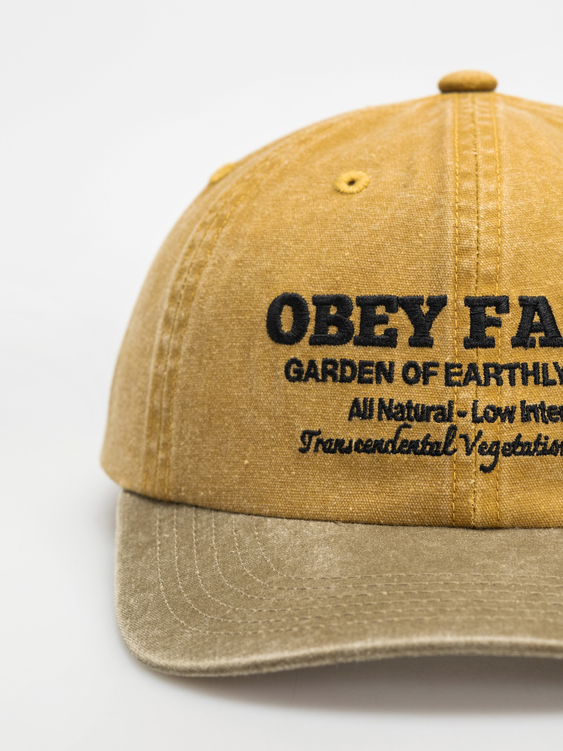 Czapka z daszkiem OBEY Pigment Obey Farms 6 Panel (pigment mustard multi)