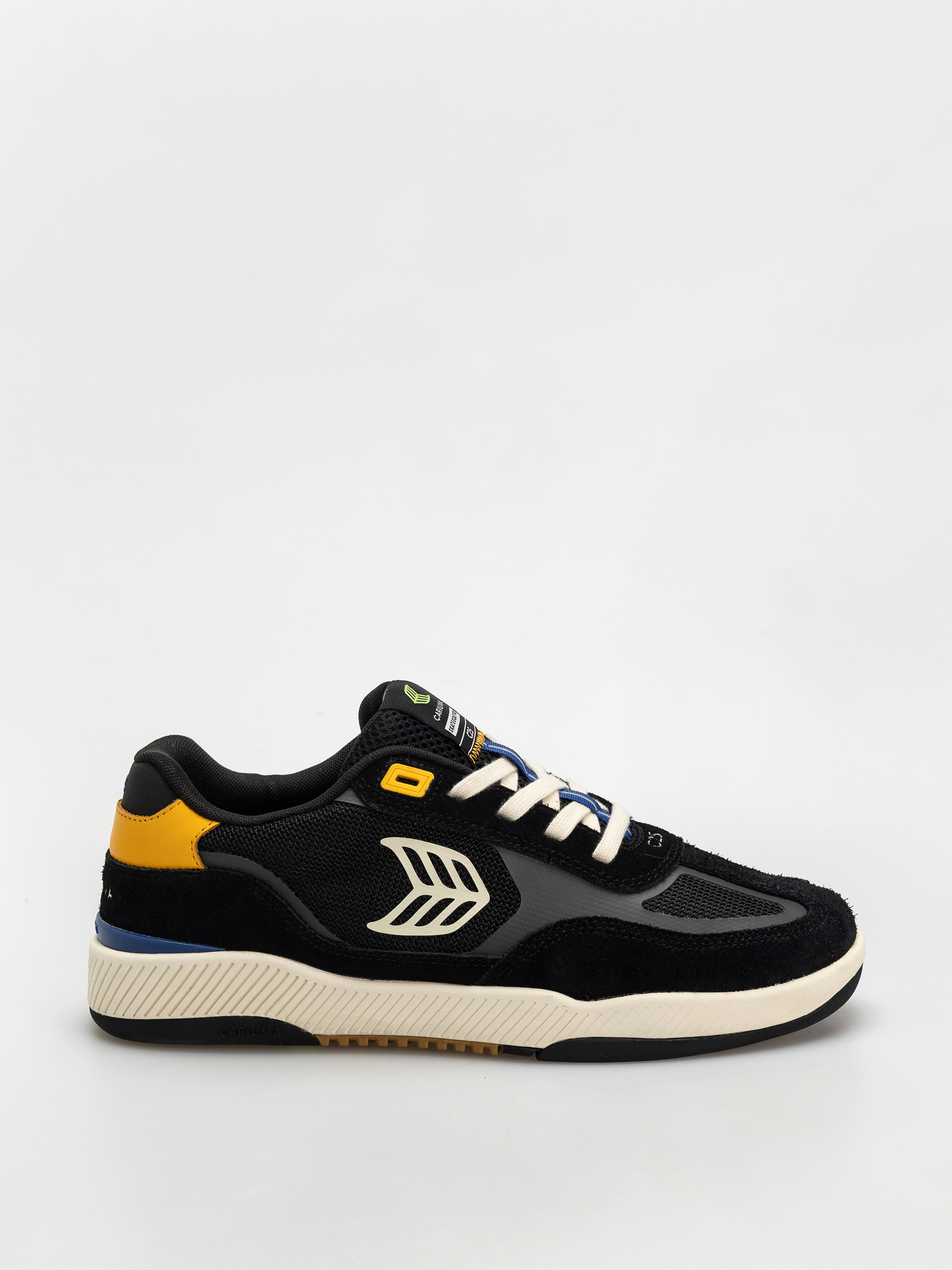 Buty Cariuma Skategoat C25 Pro (black suede and mesh ivory logo yellow)