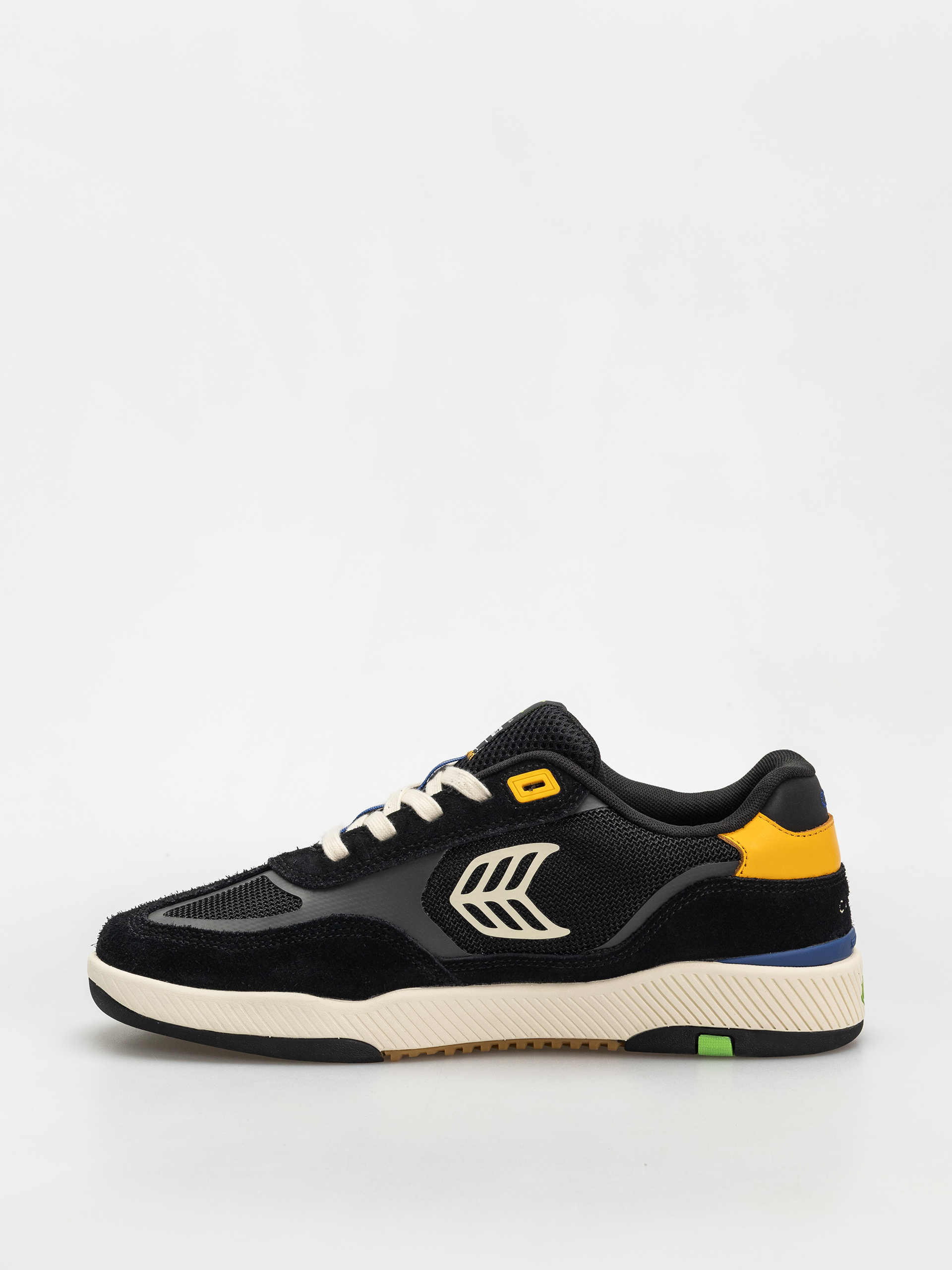 Buty Cariuma Skategoat C25 Pro (black suede and mesh ivory logo yellow)