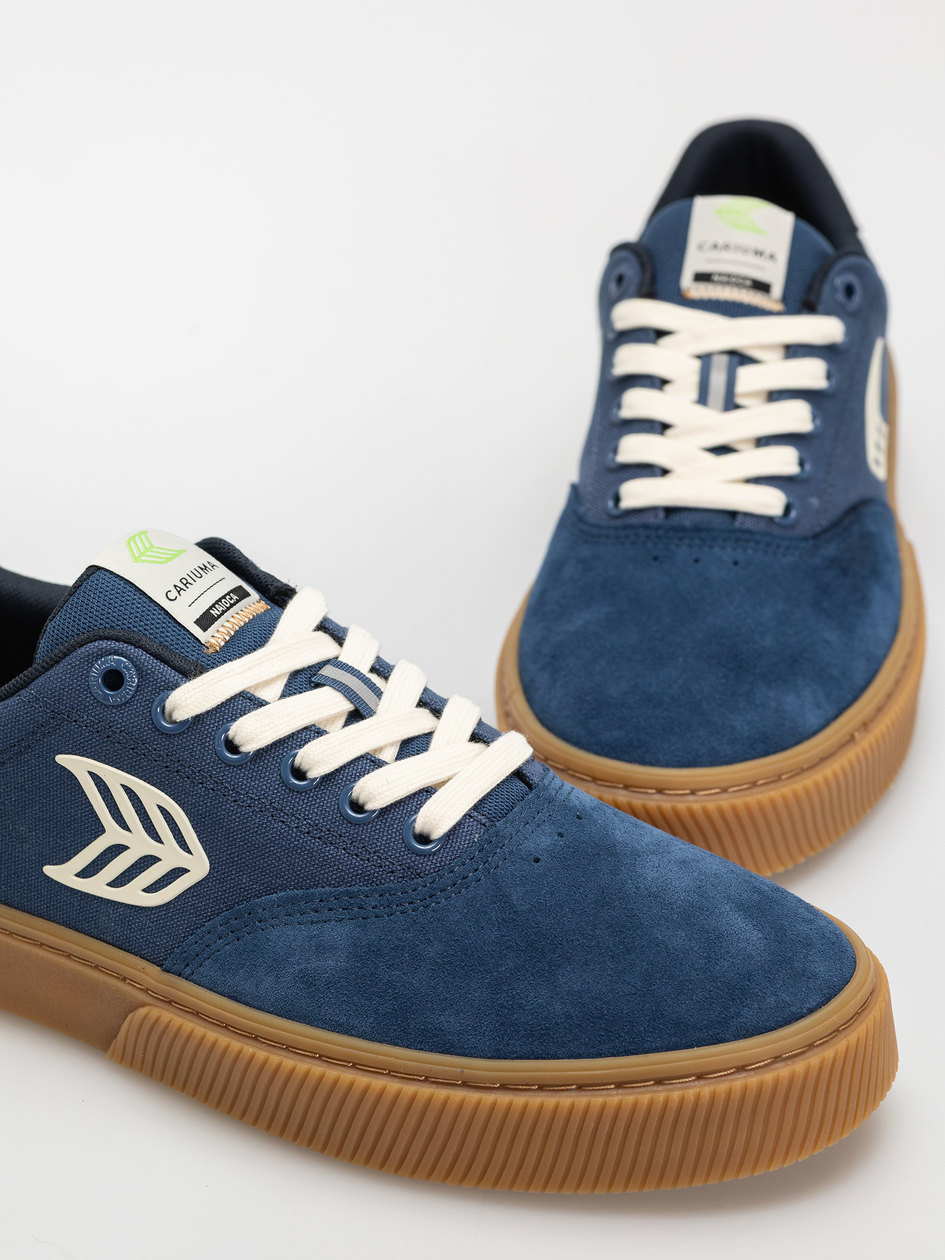 Buty Cariuma Naioca Pro (gum shadow blue suede and canvas ivory logo navy)