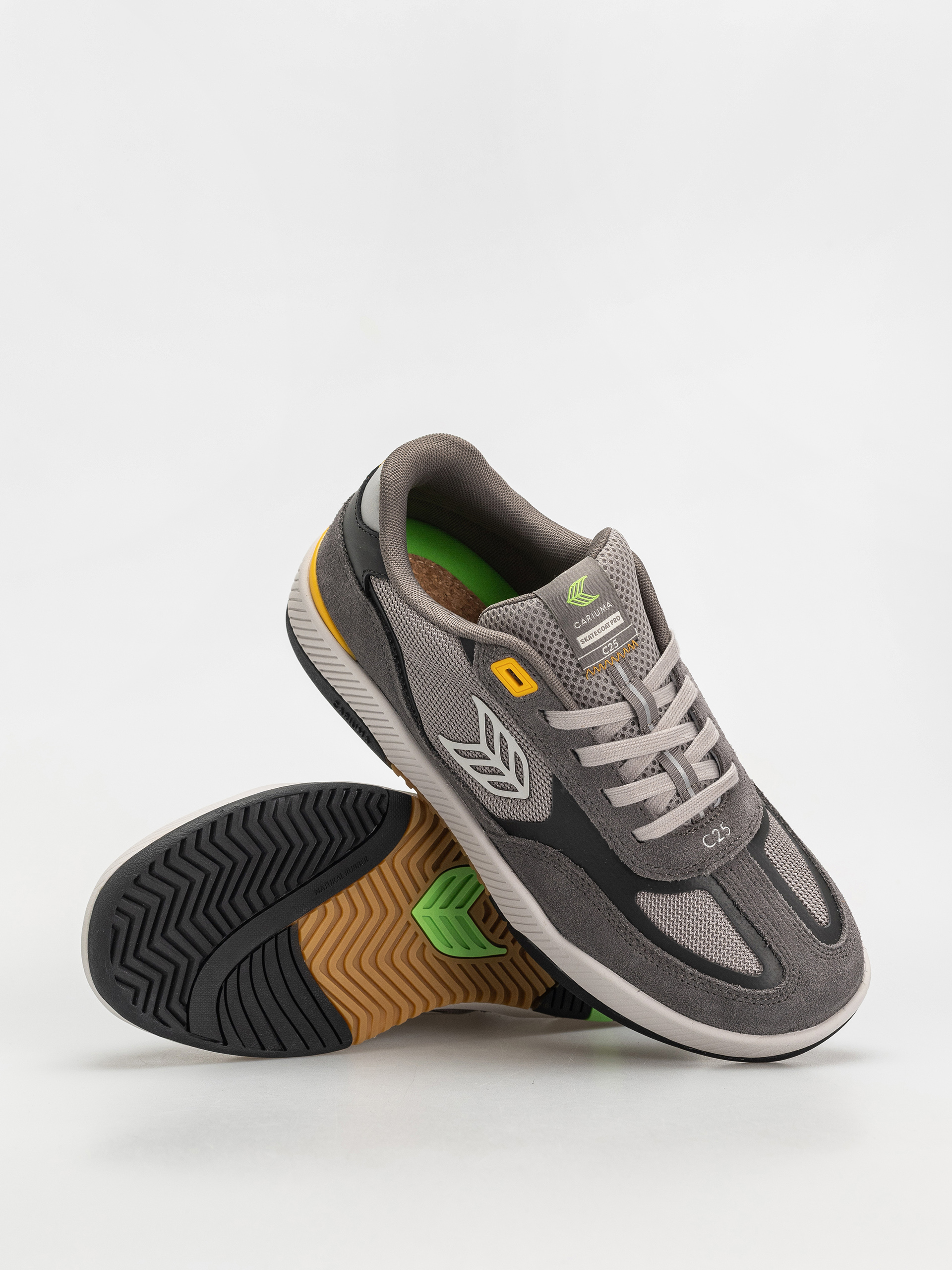 Buty Cariuma Skategoat C25 Pro (charcoal grey suede light grey mesh ice logo yellow)