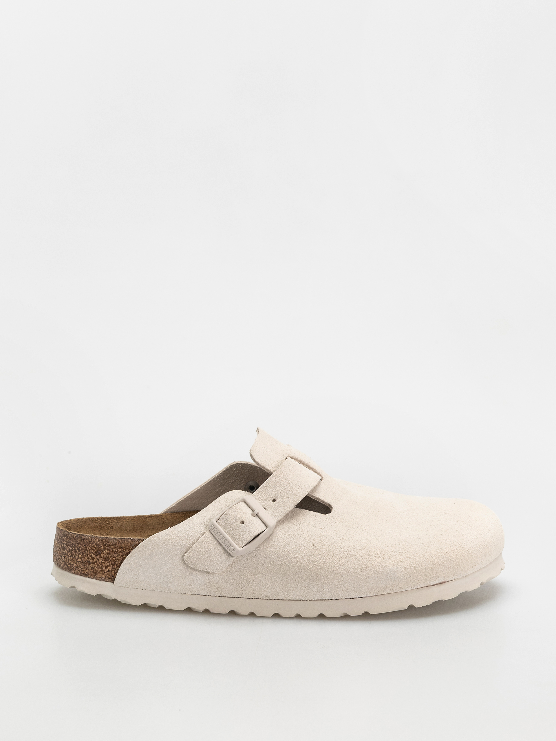 Klapki Birkenstock Boston Suede Leather Narrow Wmn (antique white)