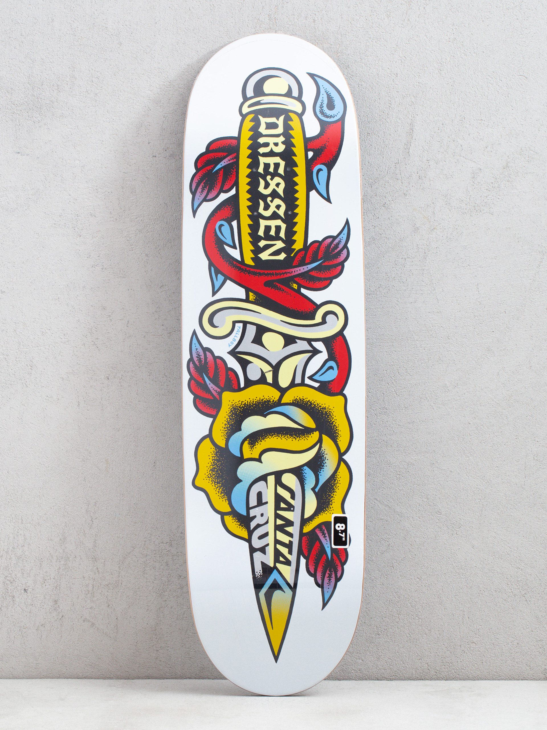 Deck Santa Cruz Dressen Rose Dagger Pro (white)