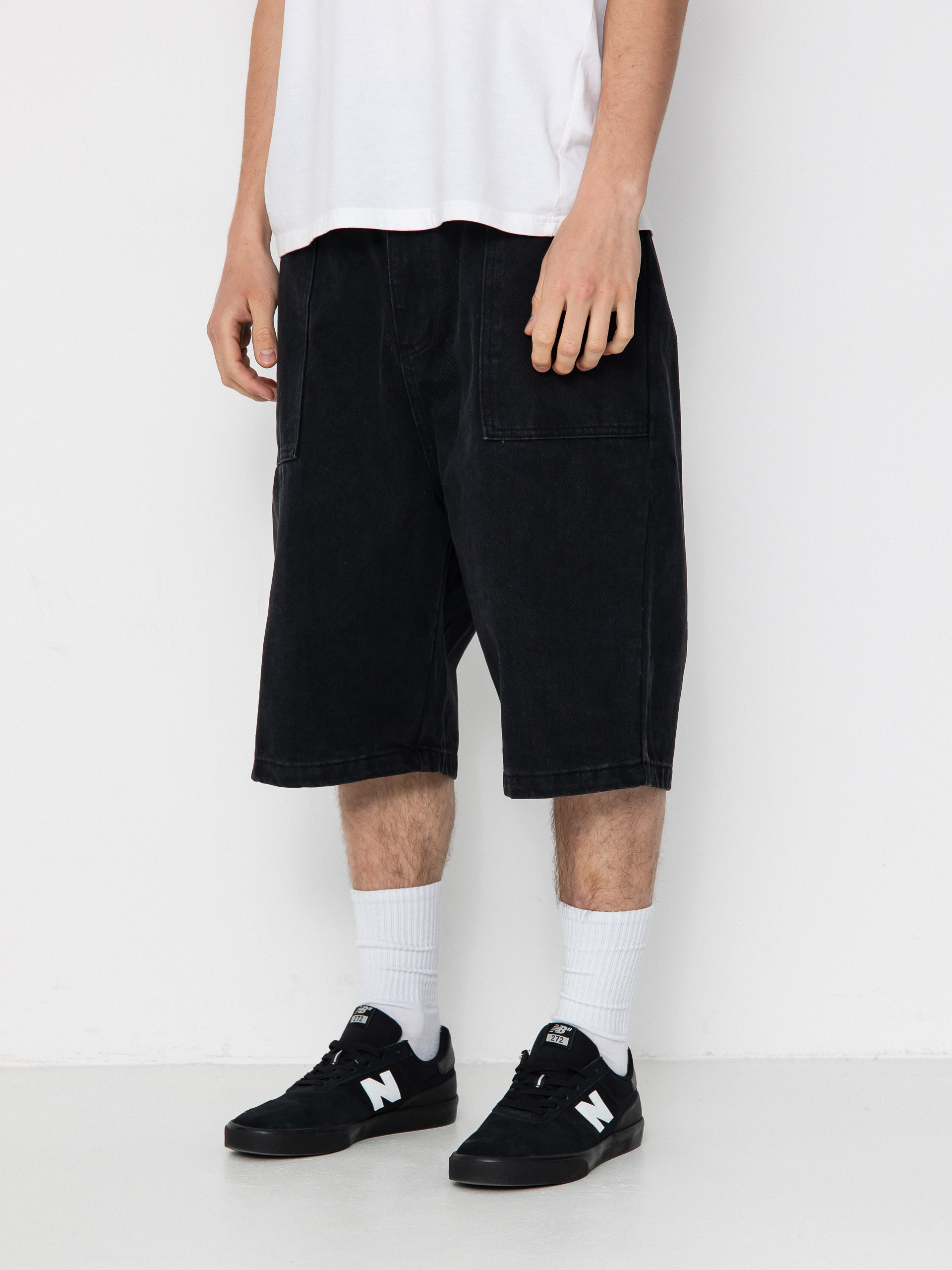 Szorty Poetic Collective Painter (black denim)