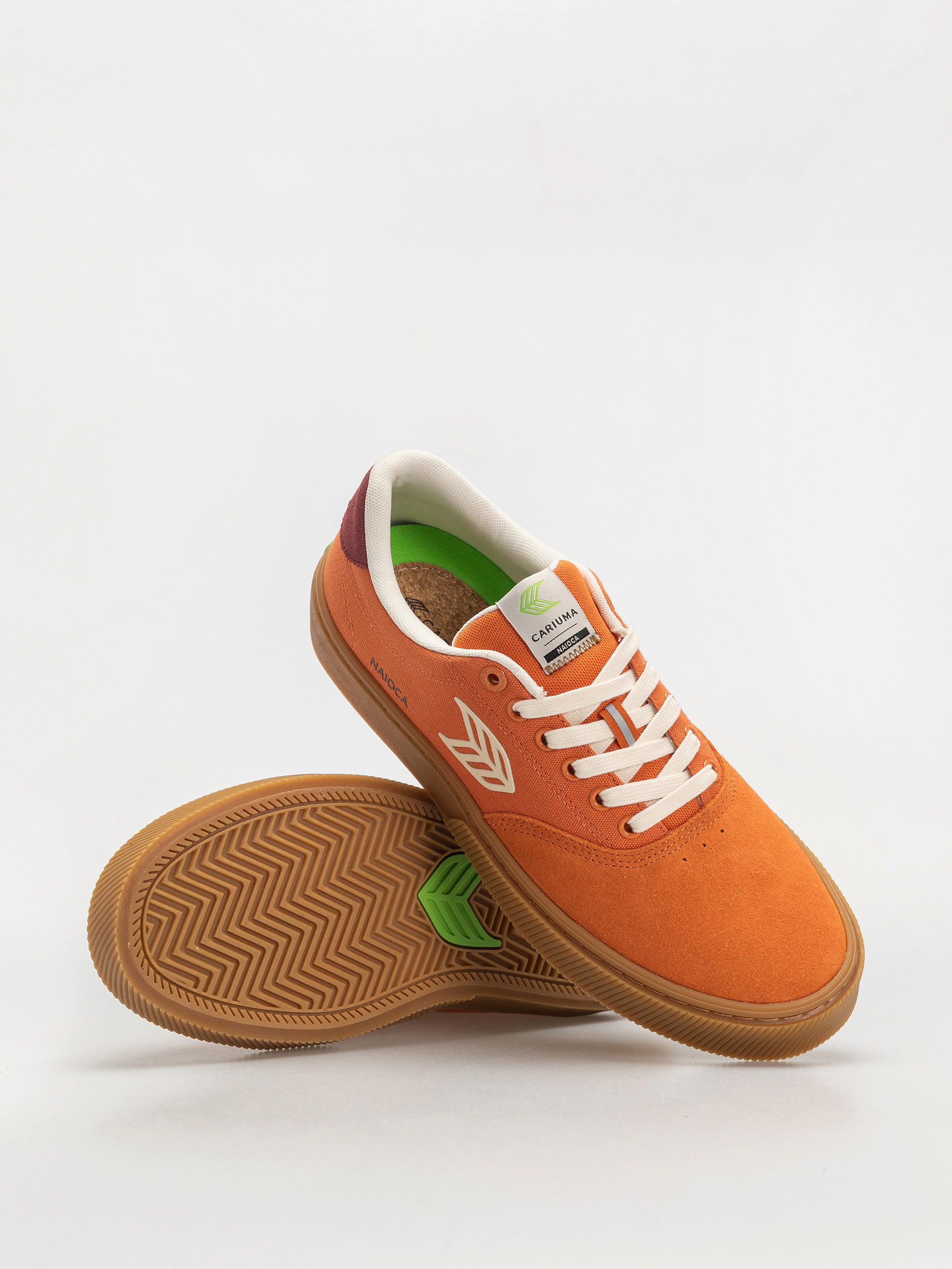 Buty Cariuma Naioca Pro (gum burnt orange suede and canvas ivory logo ruby wine)