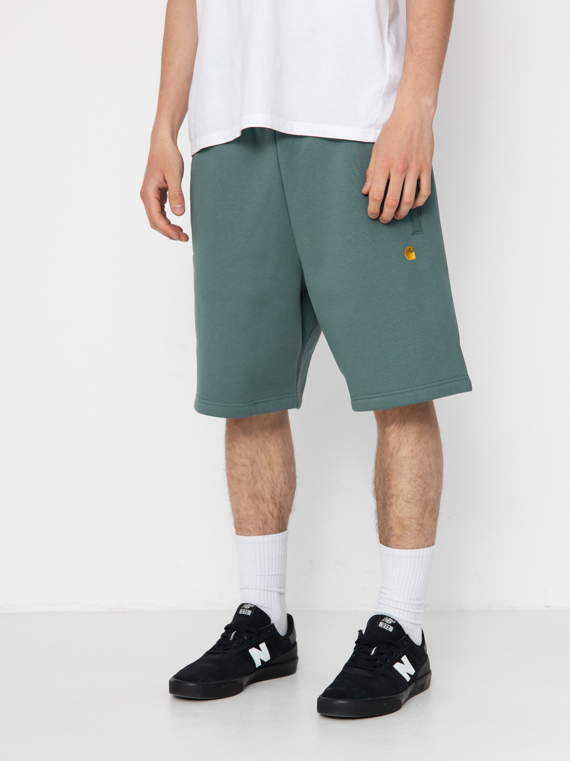 Szorty Carhartt WIP Chase (silver pine/gold)