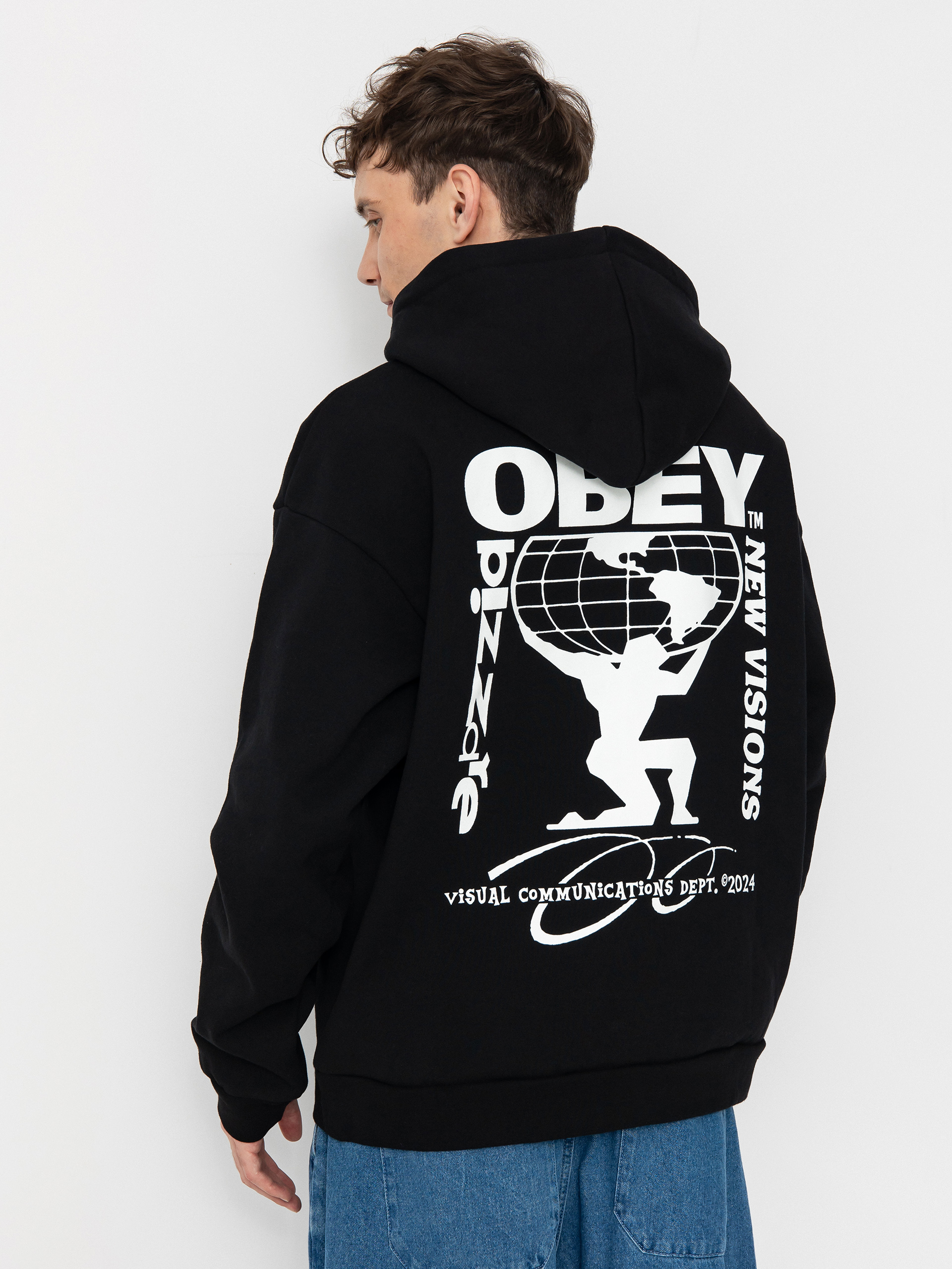 Bluza z kapturem OBEY New Visions Extra Heavy HD (black)