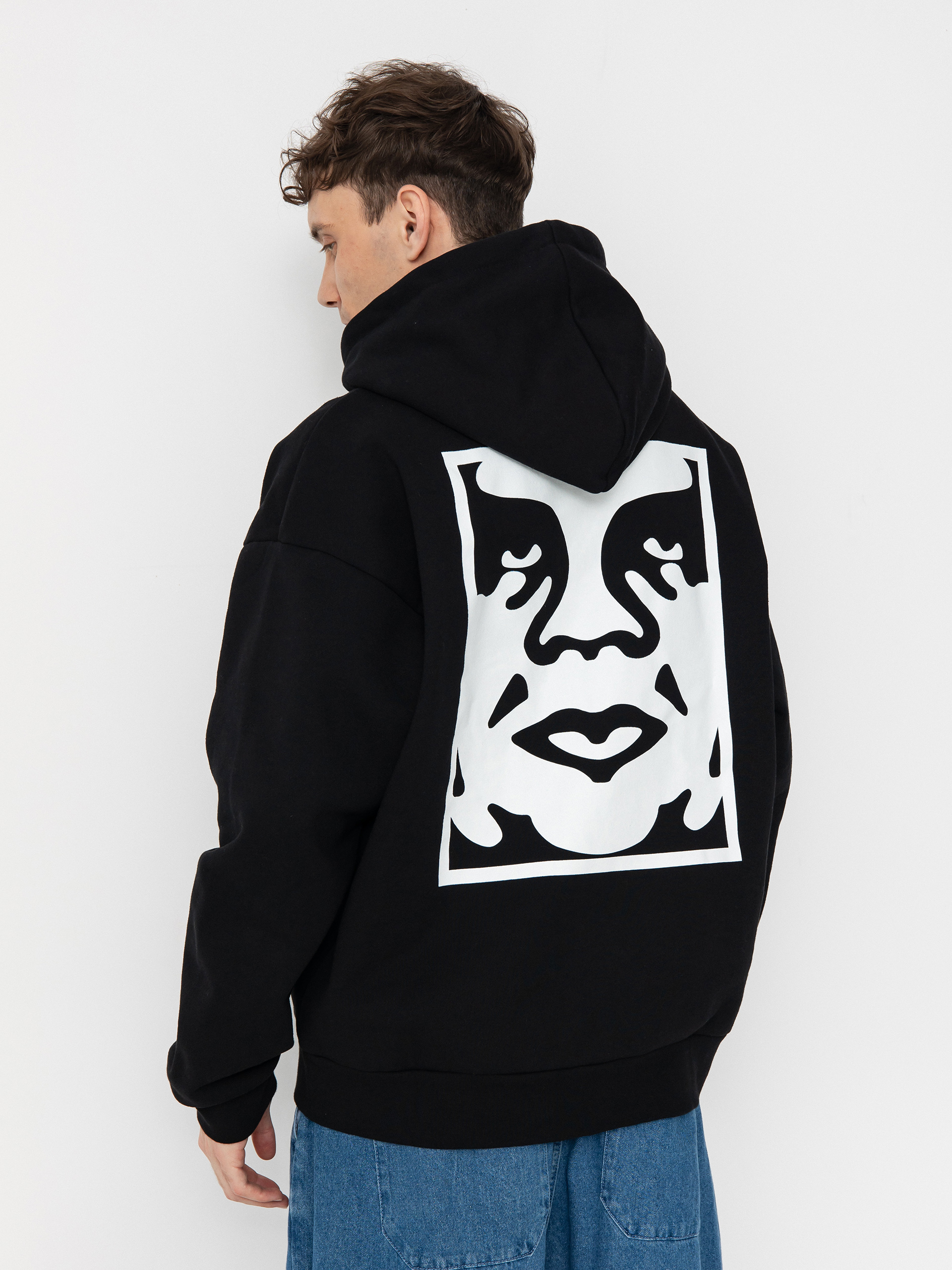Bluza z kapturem OBEY Bold Icon Extra Heavy HD (black)