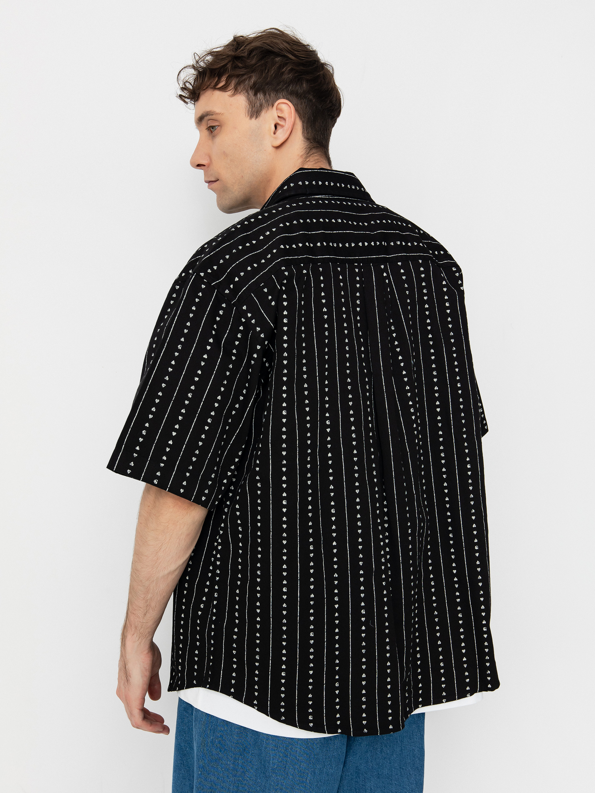 Koszula Carhartt WIP Drewe (heart c pinstripe/black/natural)