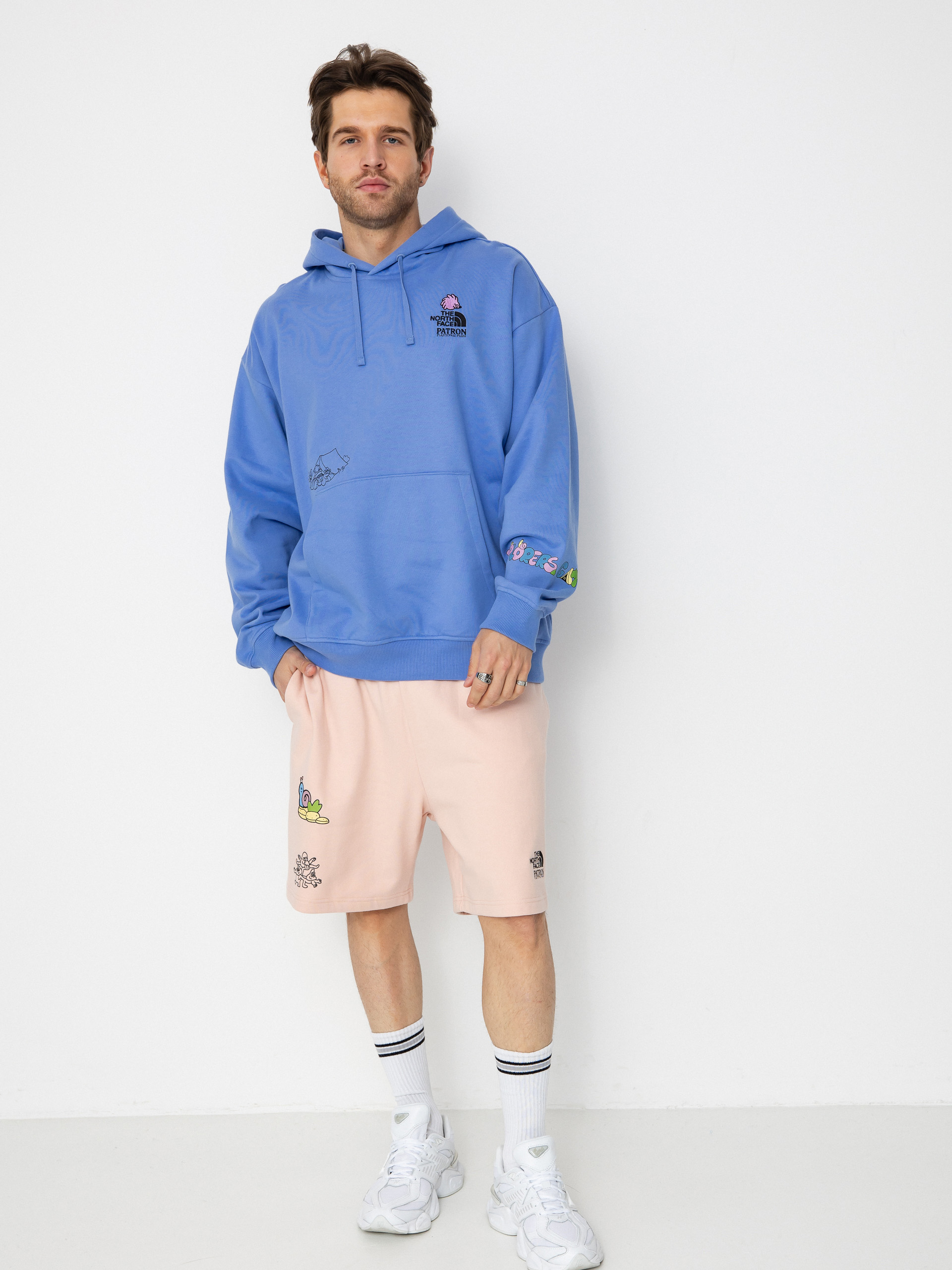 Bluza z kapturem The North Face Mountain Cleanup Oversized HD (virtual blue)