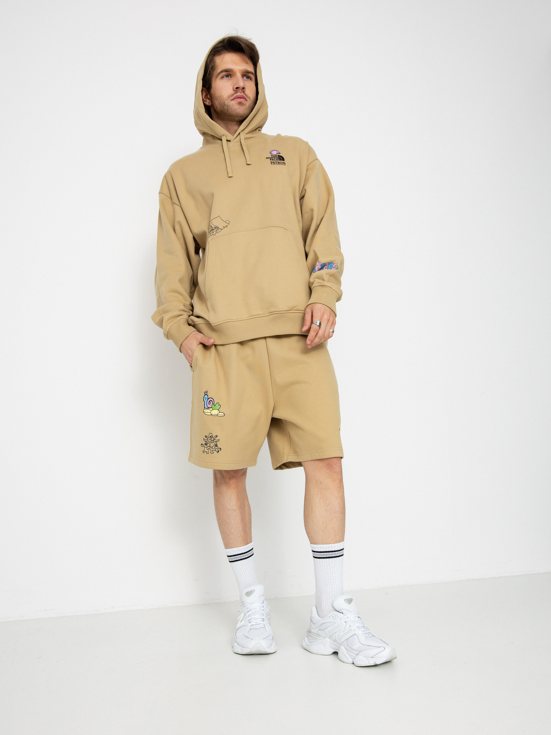 Bluza z kapturem The North Face Mountain Cleanup Oversized HD (khaki stone)