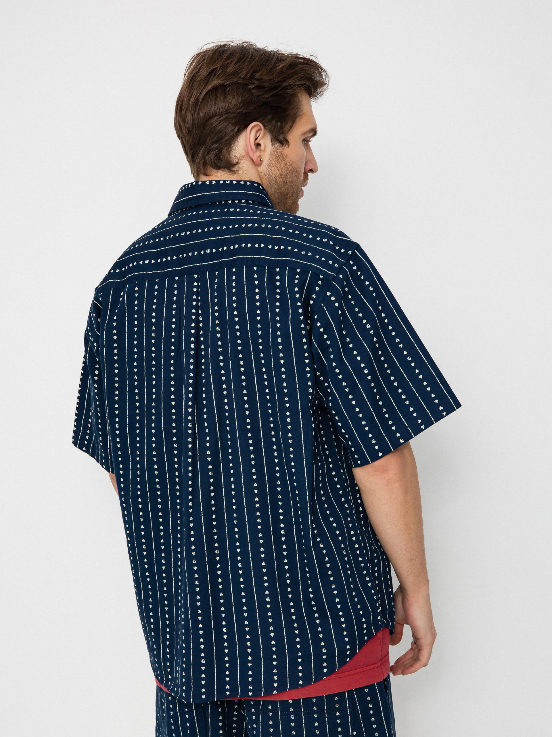 Koszula Carhartt WIP Drewe (heart c pinstripe/ink/natural)
