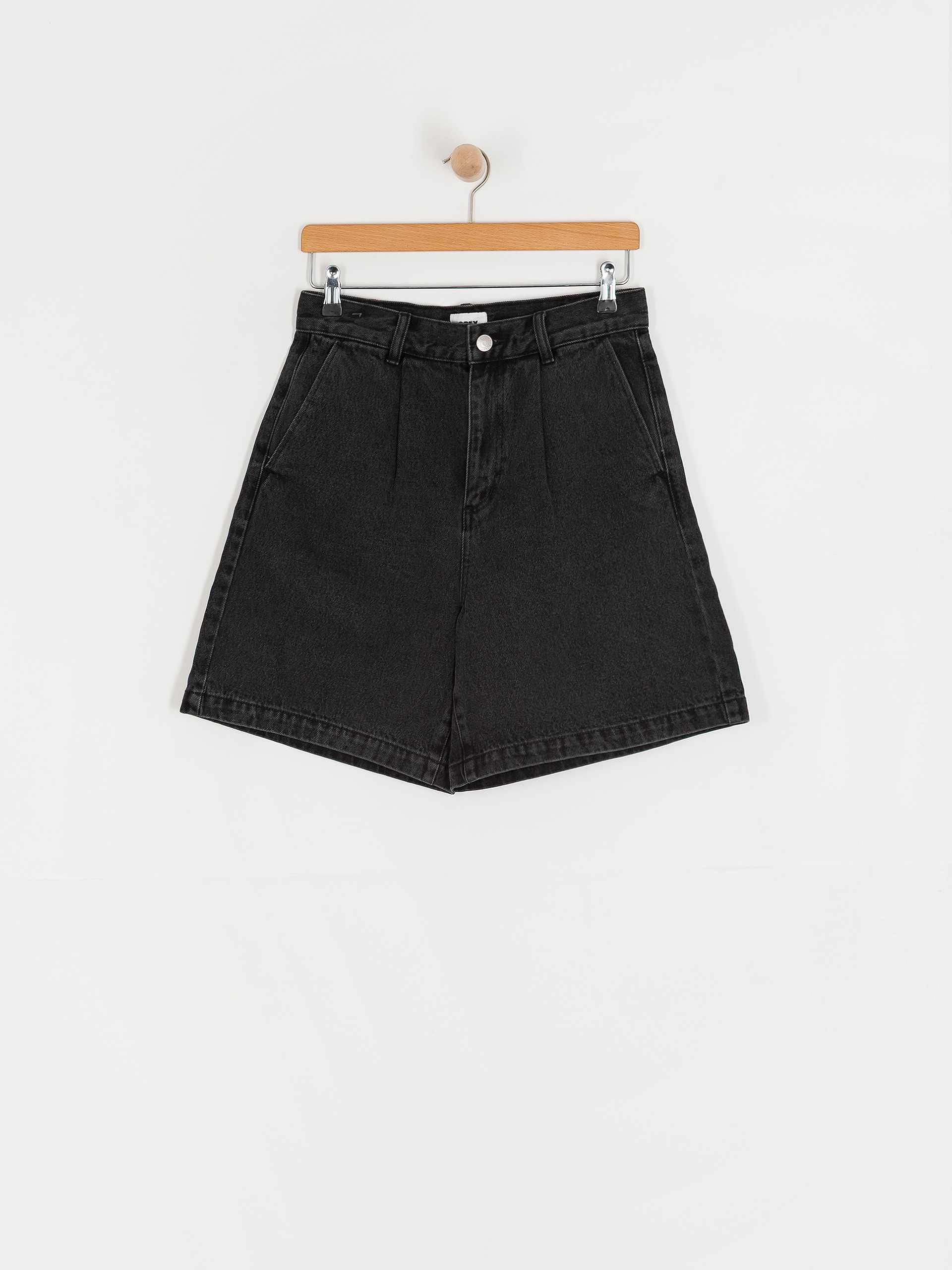Szorty OBEY Eli II Denim Pleated Wmn (black ash)