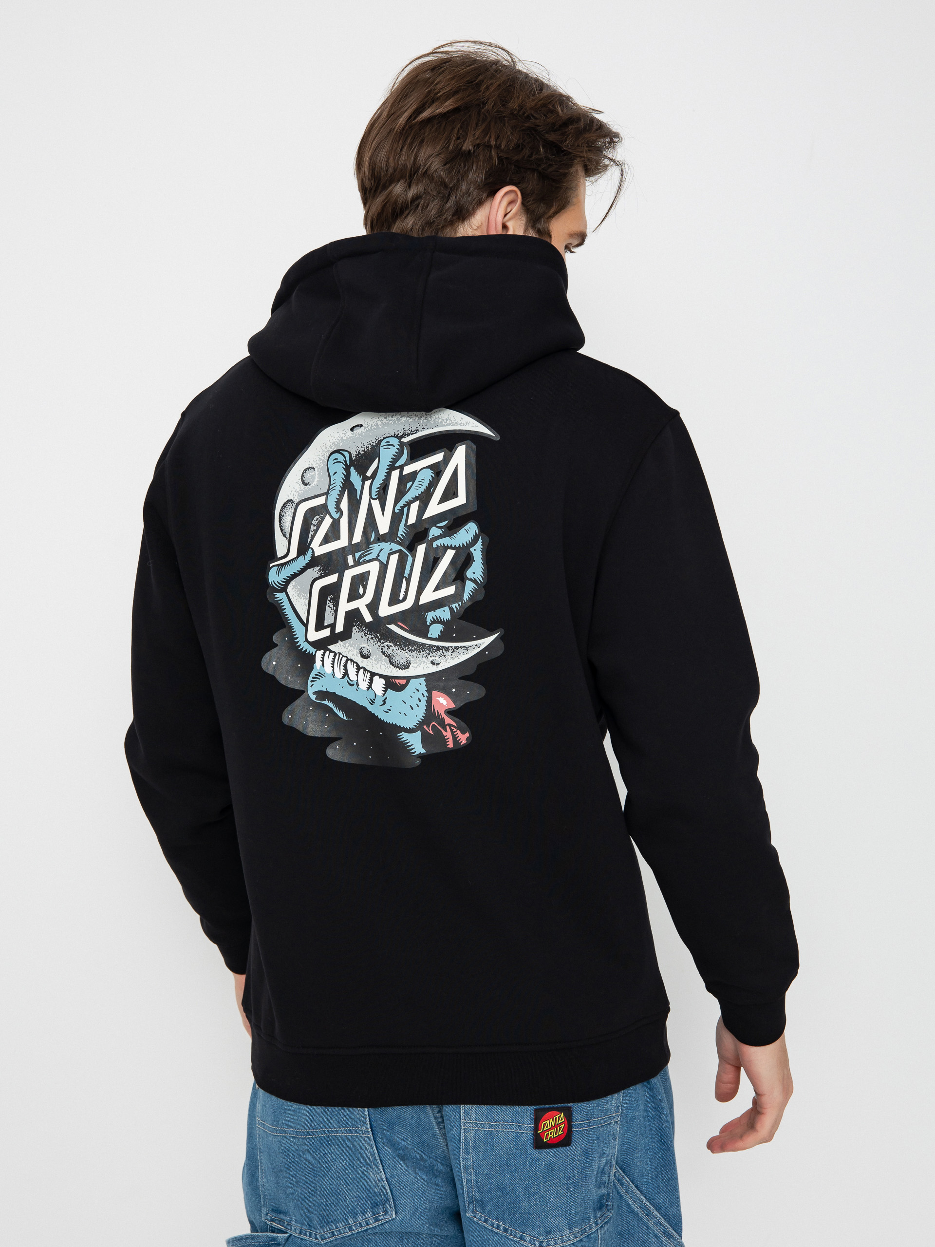 Bluza z kapturem Santa Cruz Crescent Bone Hand HD (black)