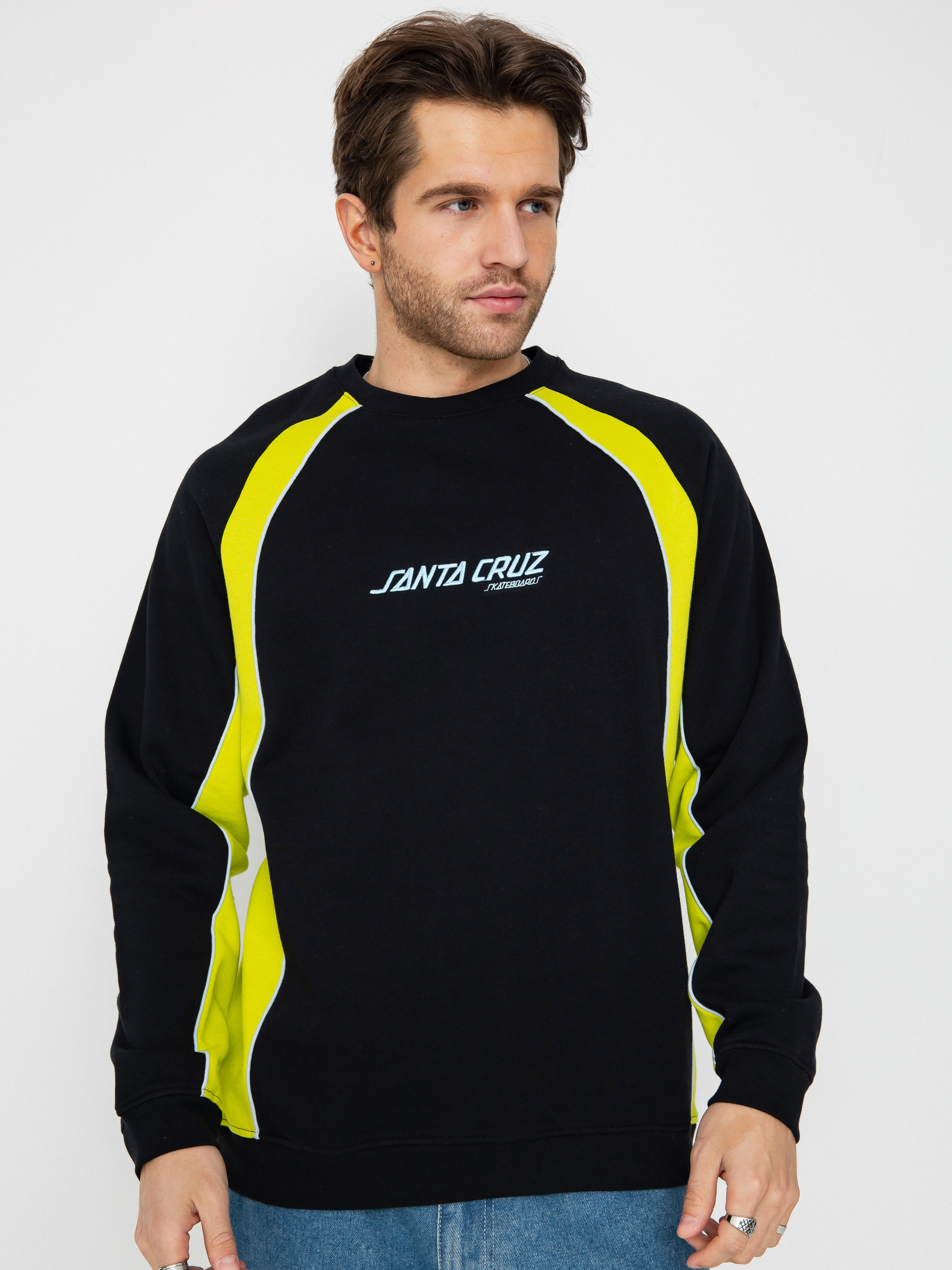 Bluza Santa Cruz Strip Front Racer Crew (apple green/black)