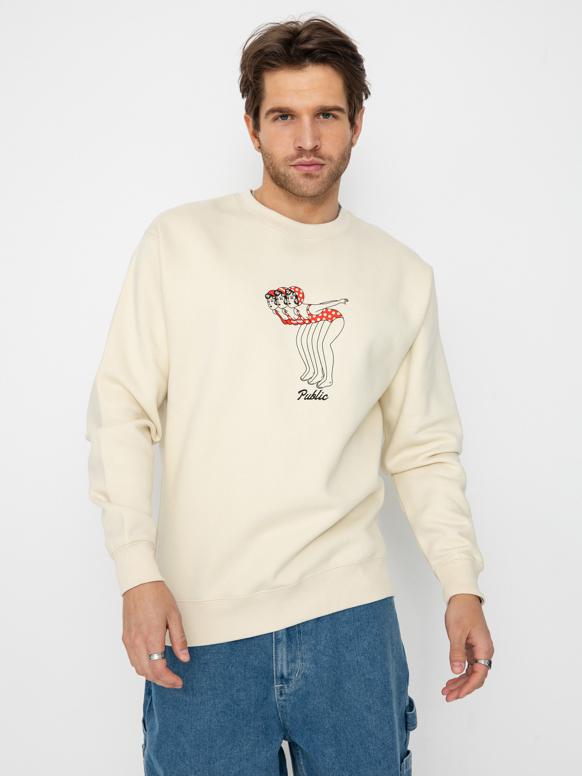 Bluza Public Dipper Crew (white)