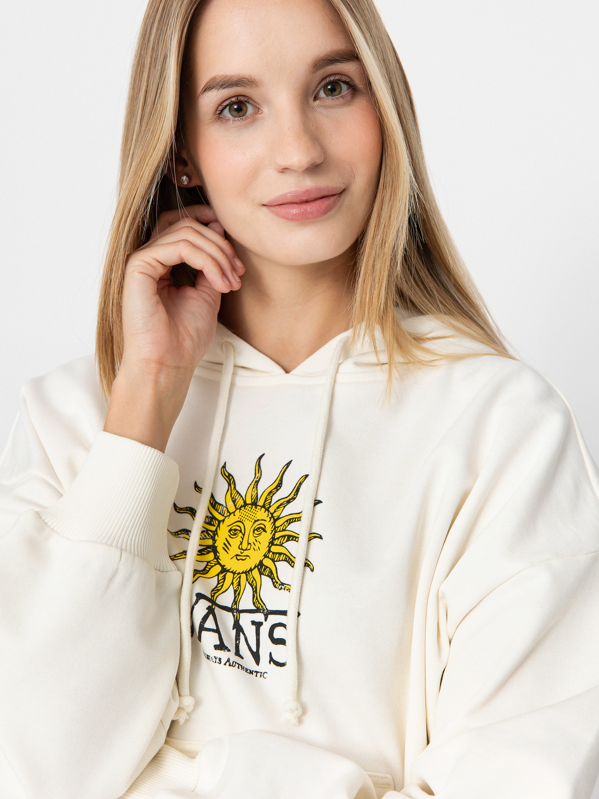 Bluza z kapturem Vans Cosmic Ray Retro Fit HD Wmn (marshmallow)