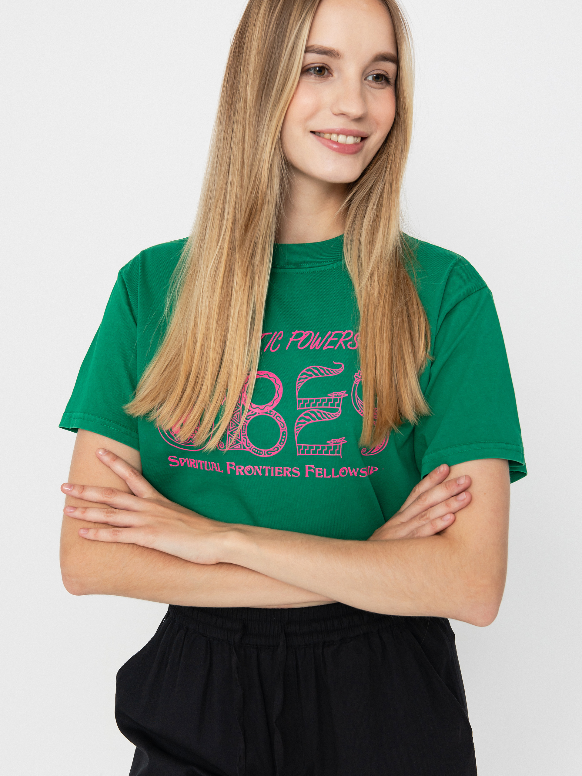 T-shirt OBEY Mystic Powers Of Obey Wmn (green tambourine)