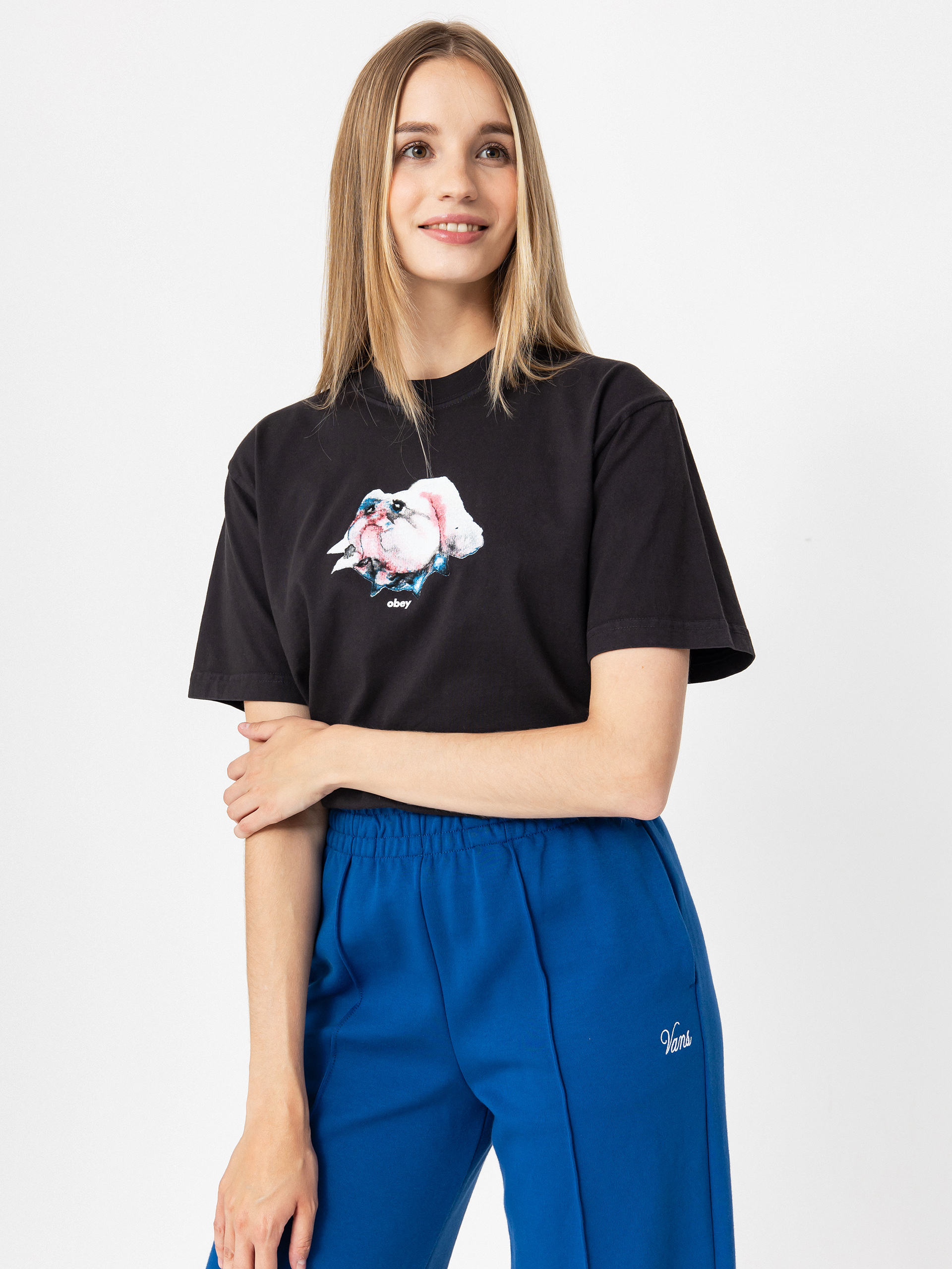 T-shirt OBEY Bulldog Wmn (pigment black)