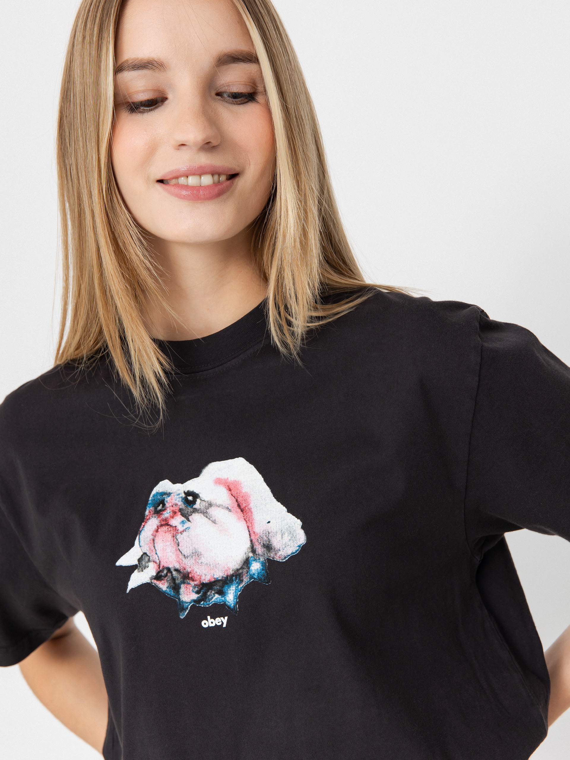 T-shirt OBEY Bulldog Wmn (pigment black)