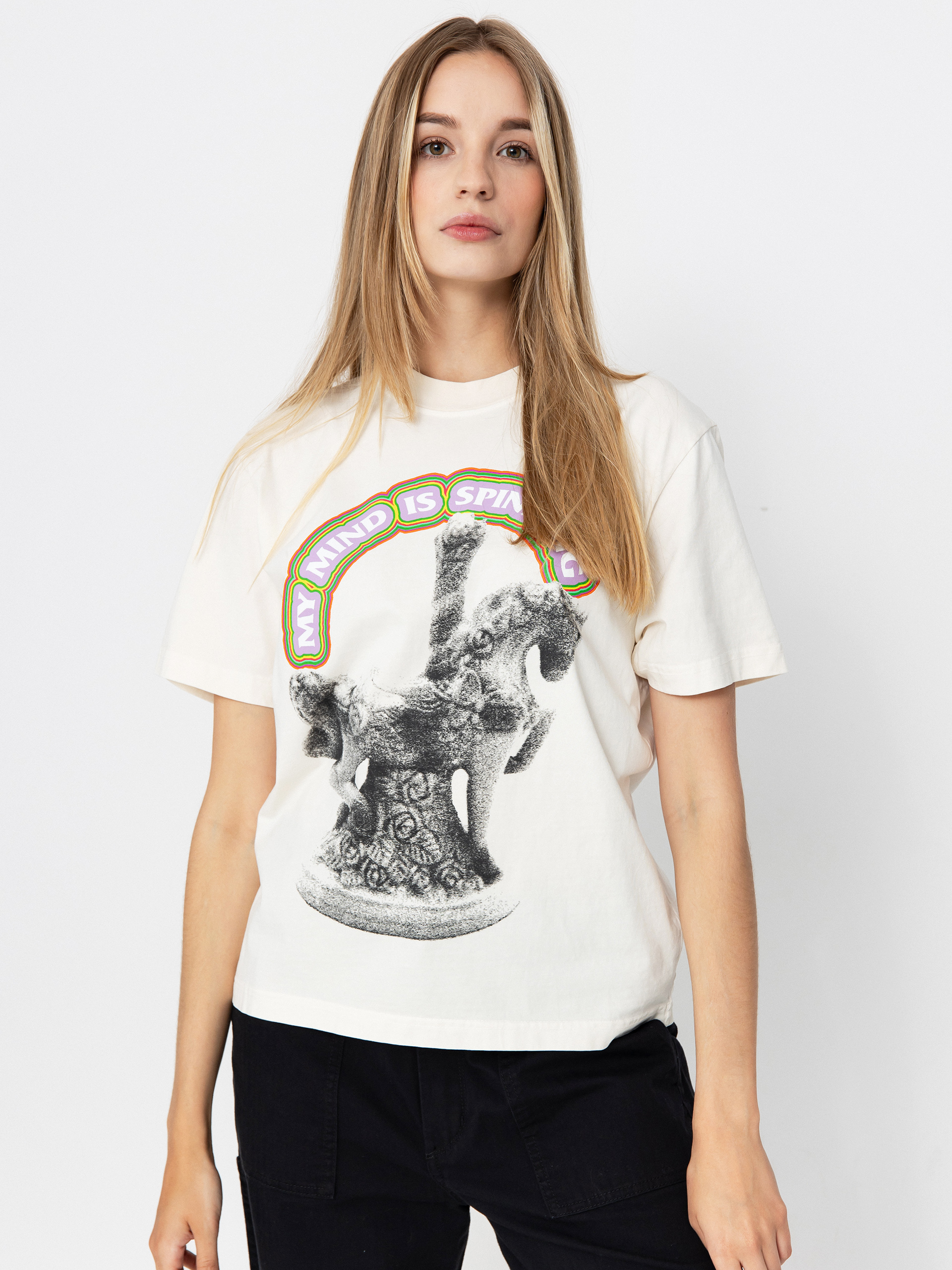 T-shirt OBEY Send Me On A Carousel Wmn (pigment unbleached)