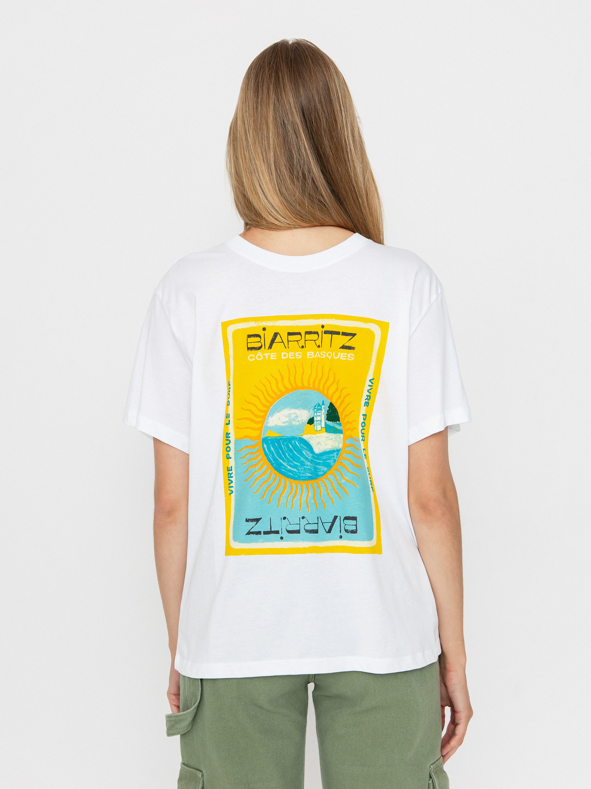 T-shirt Roxy Atlas Hangloose Wmn (bright white biarritz)