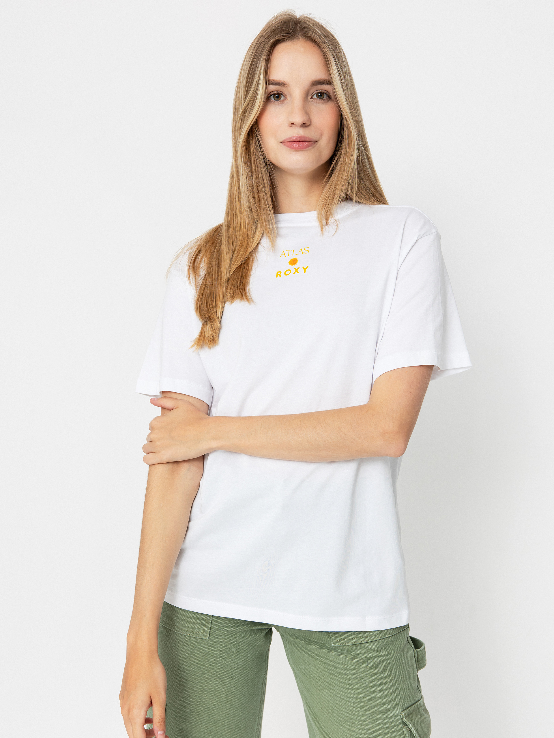 T-shirt Roxy Atlas Hangloose Wmn (bright white biarritz)