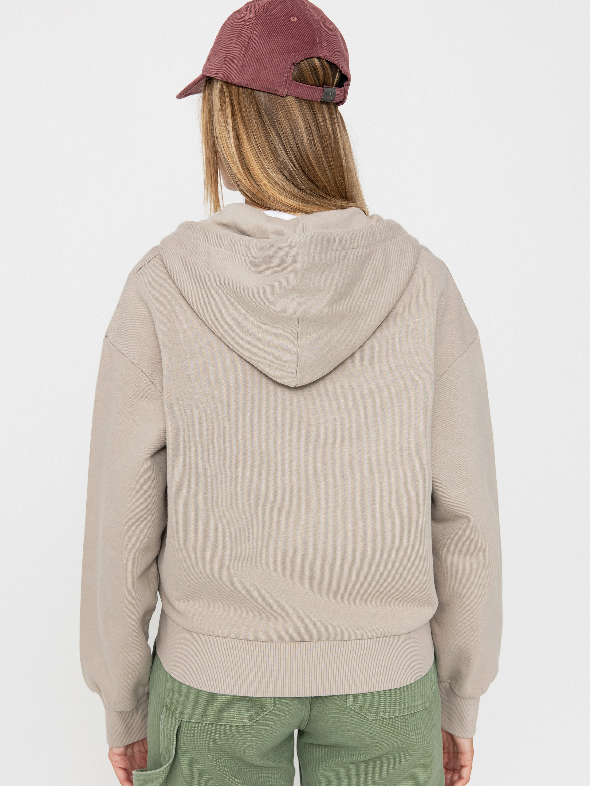 Bluza z kapturem Carhartt WIP Casey ZHD Wmn (dusky beige/silver)