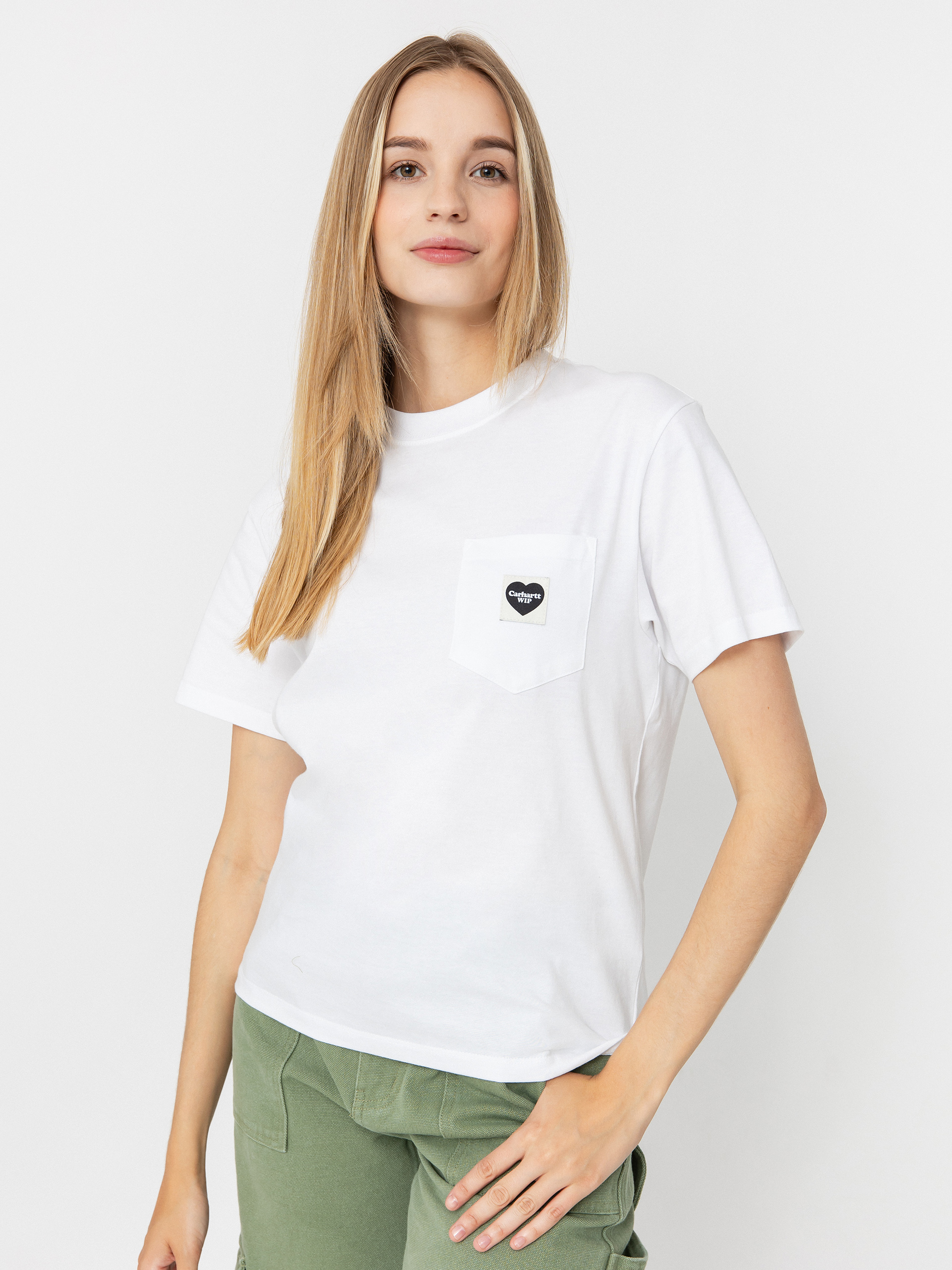 T-shirt Carhartt WIP Pocket Heart Wmn (white/black)