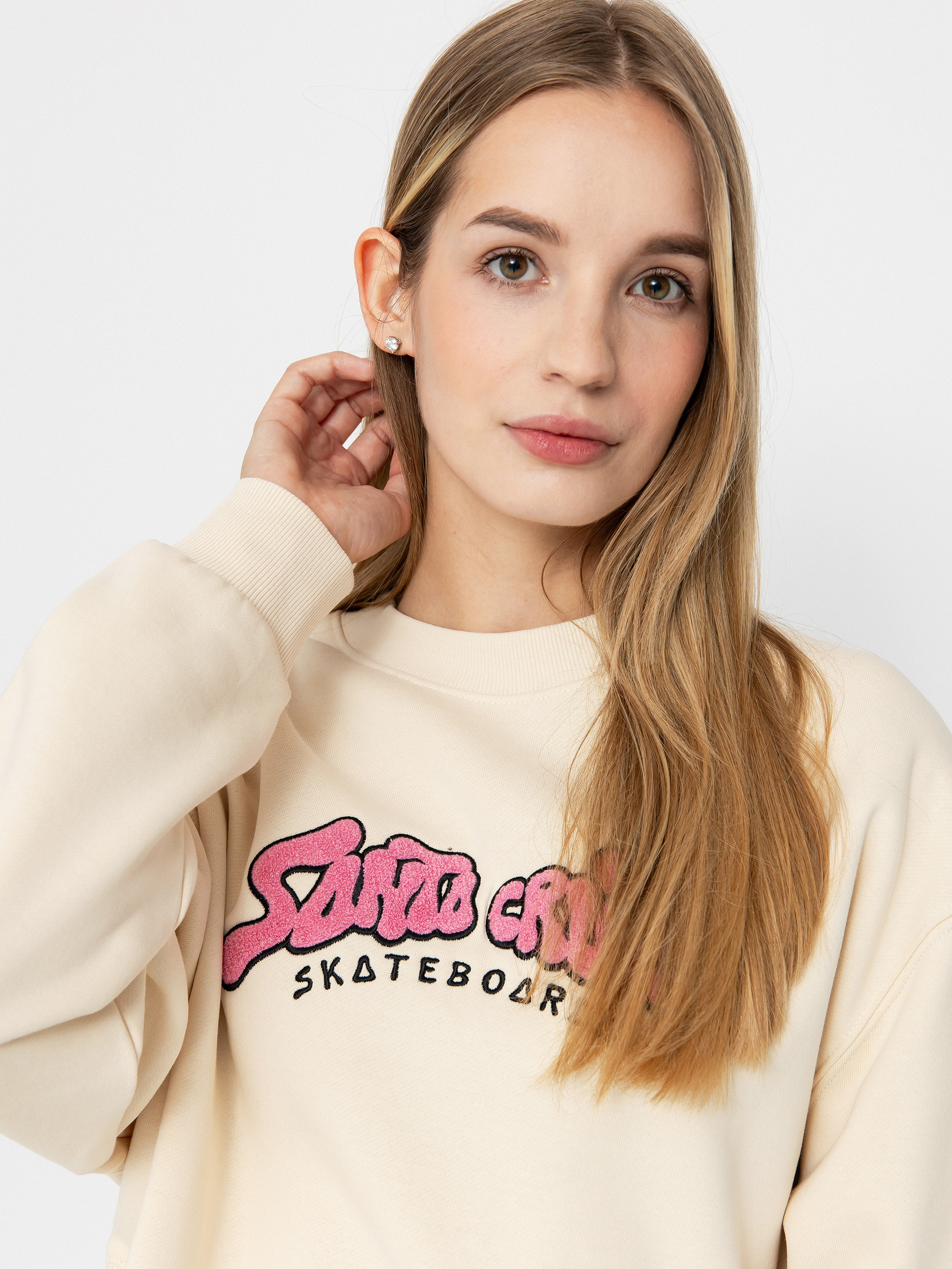 Bluza Santa Cruz Winkowski 8Baller Strip Crew Wmn (chalk)