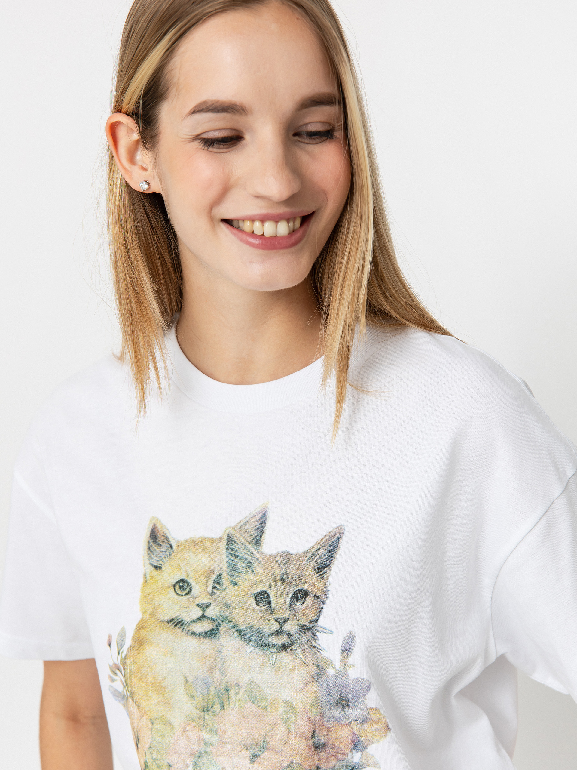 T-shirt Vans Smitten Oversized Wmn (white)