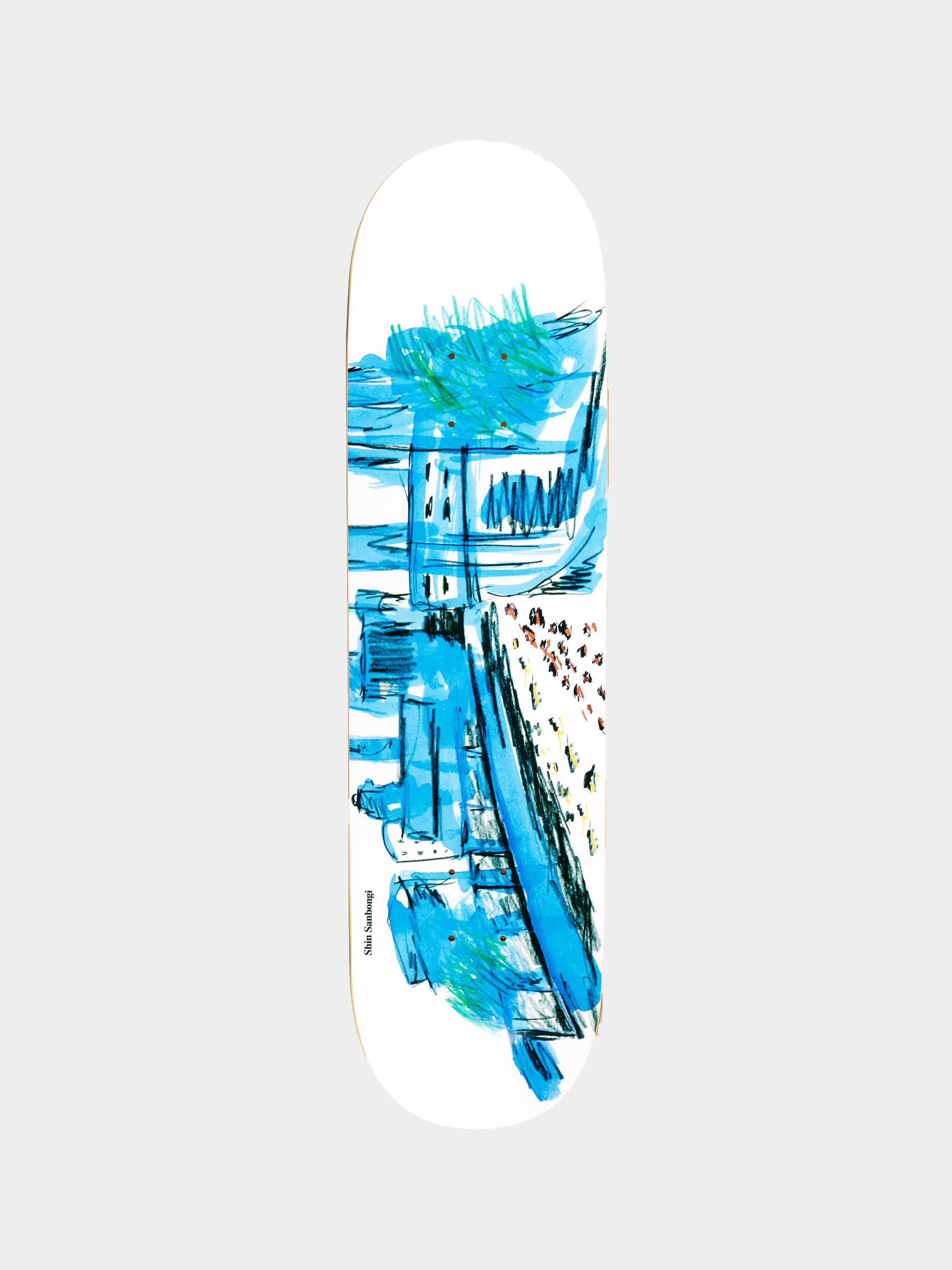 Deck Polar Skate Shin Sanbongi Shin City (white/blue)