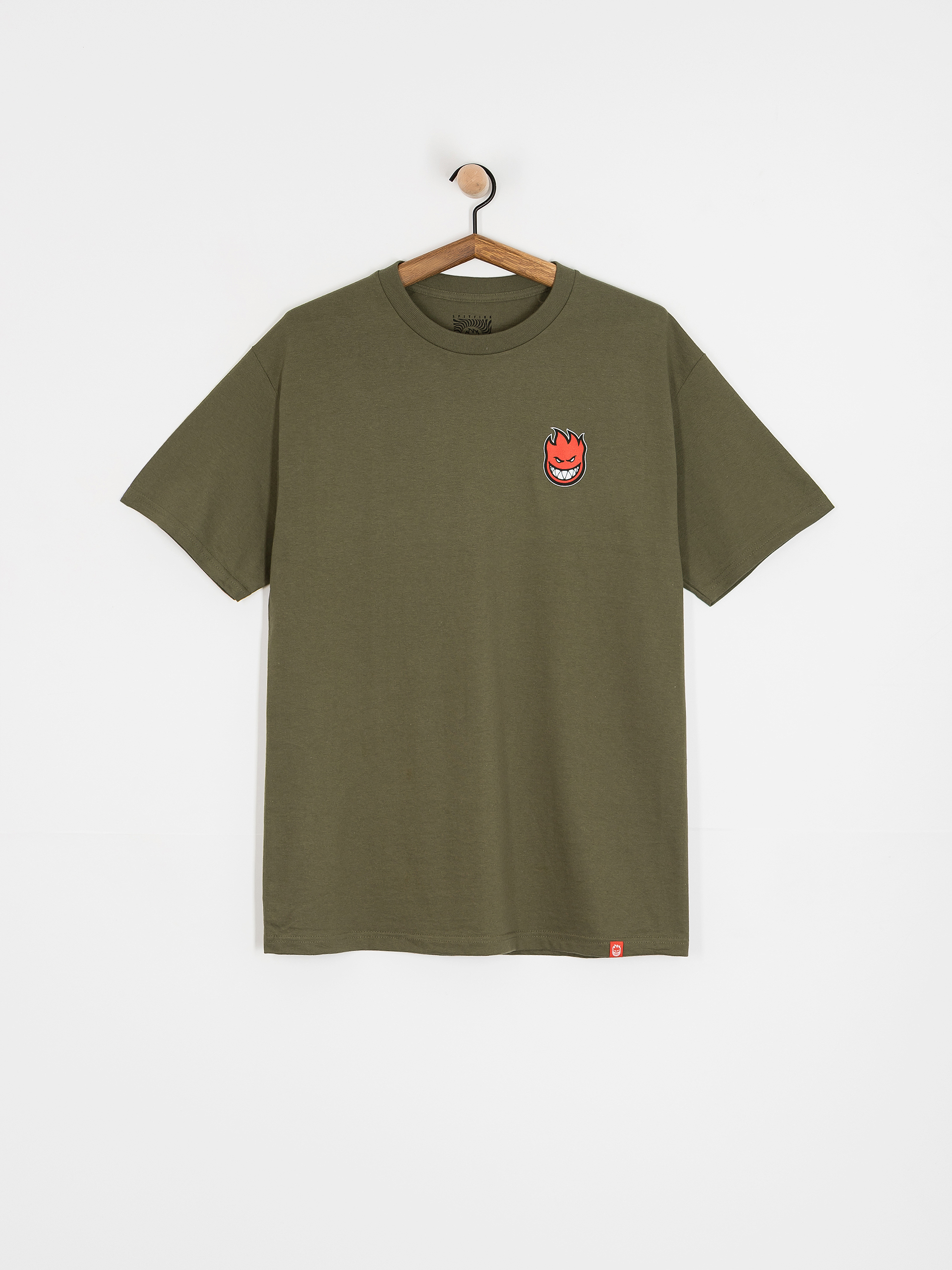 T-shirt Spitfire Lil Bighead Fill (military green w/red black&white print)