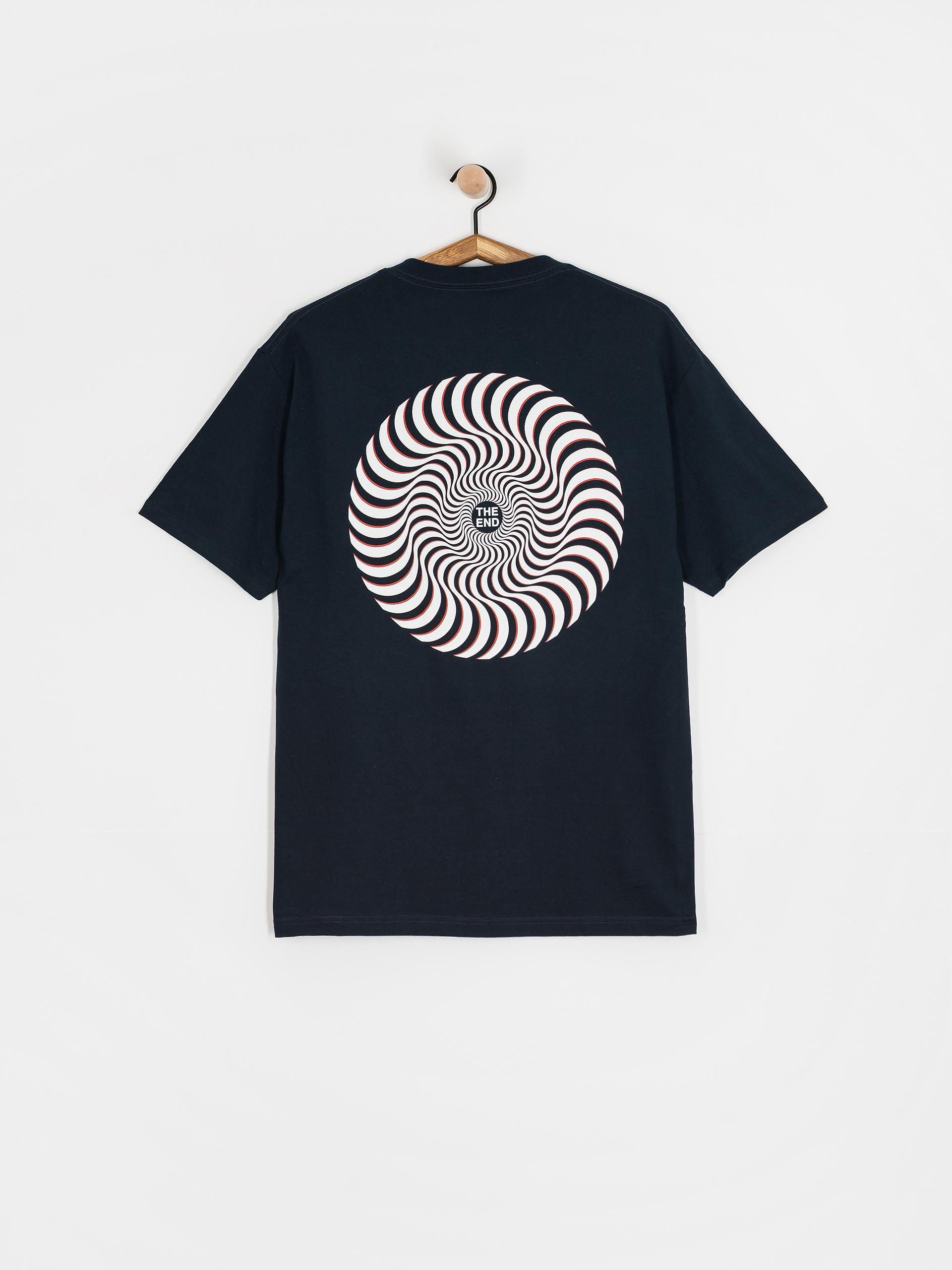 T-shirt Spitfire Classic Swirl Overlay (true navy w/white&red prints)