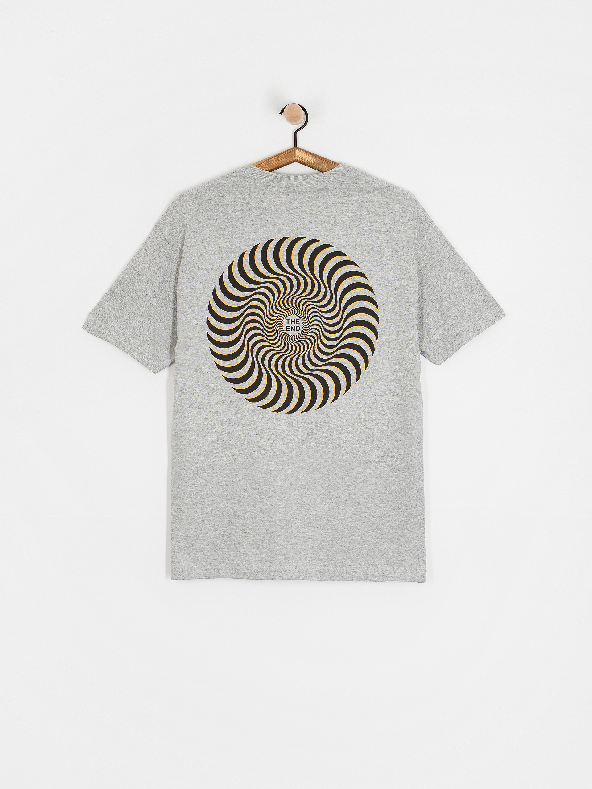 T-shirt Spitfire Classic Swirl Overlay (heather grey w/black&gold prints)