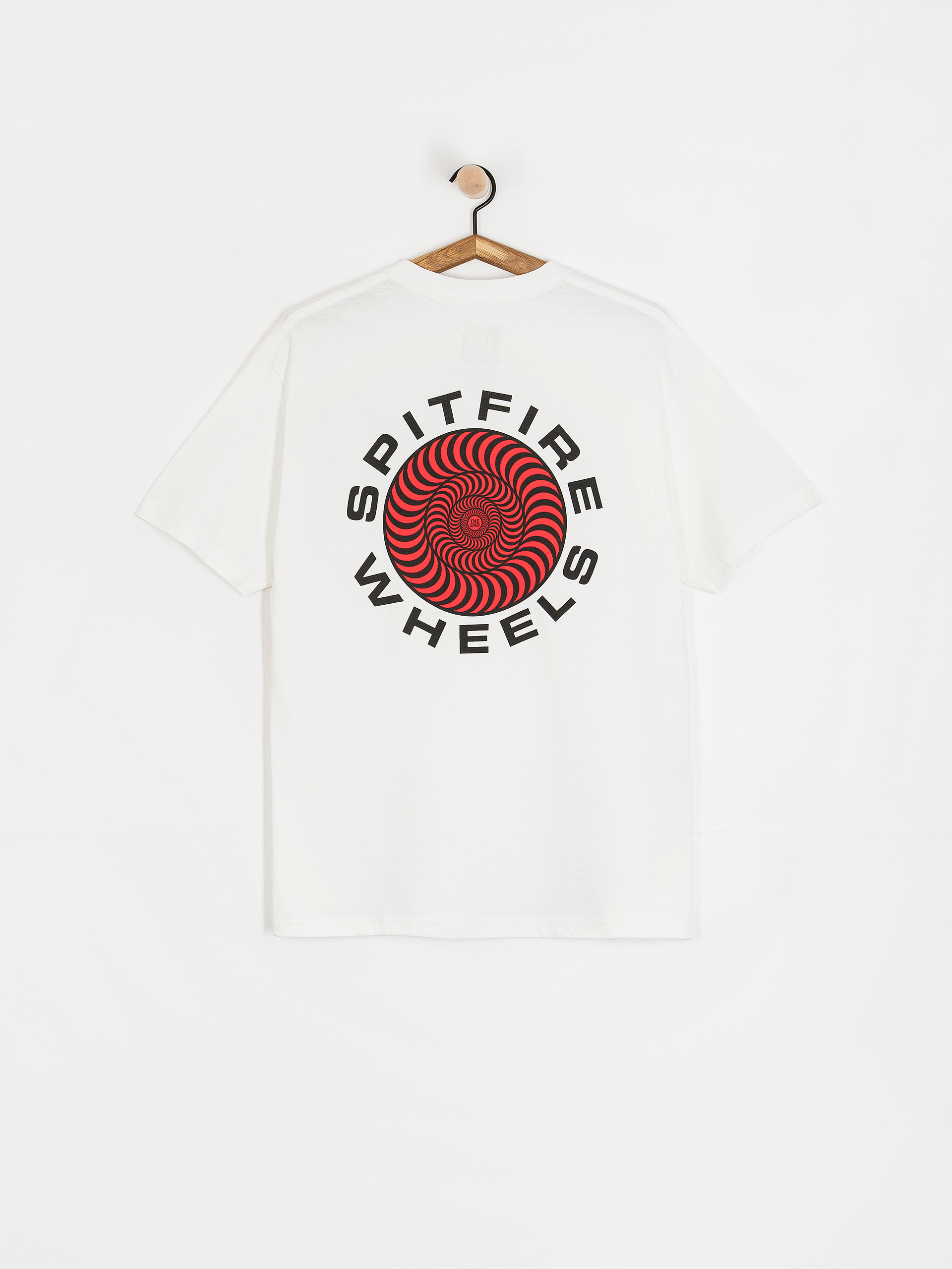 T-shirt Spitfire Classic 87 Swirl Fill (white w/black&red prints)