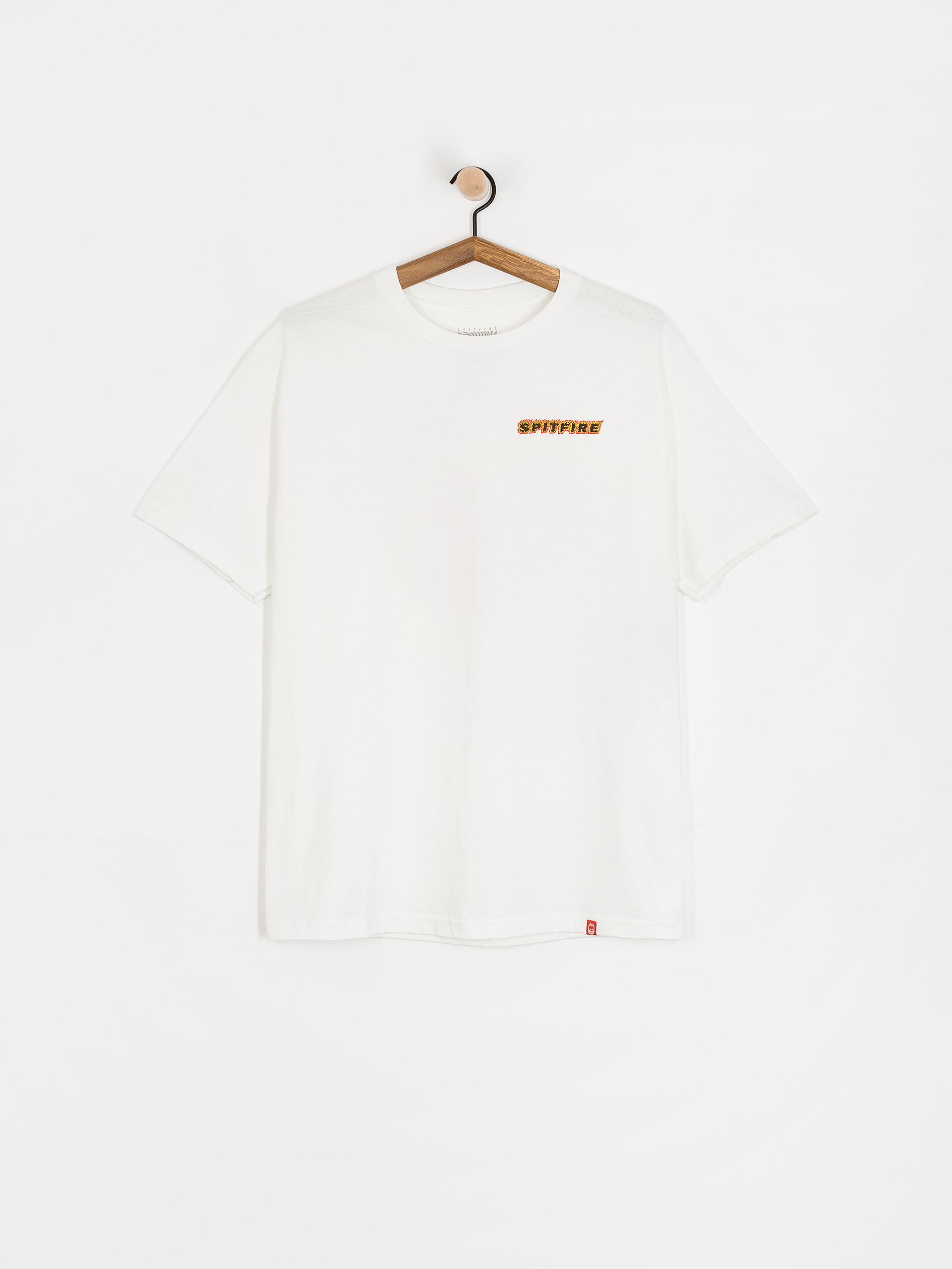 T-shirt Spitfire Og Classic Flame (white w/red yellow&black prints)