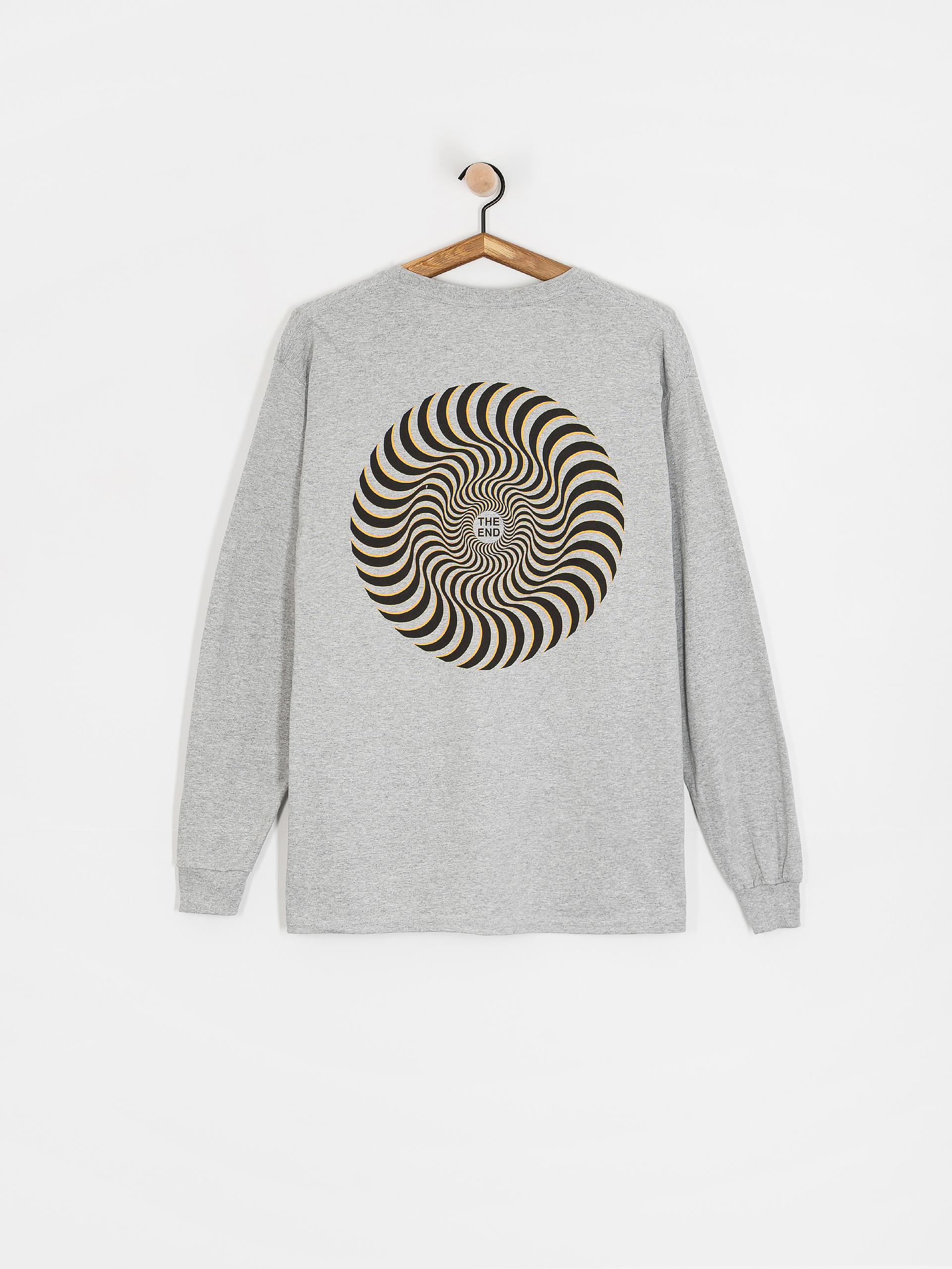 Longsleeve Spitfire Classic Swirl Overlay (sport grey w/black&yellow prints)